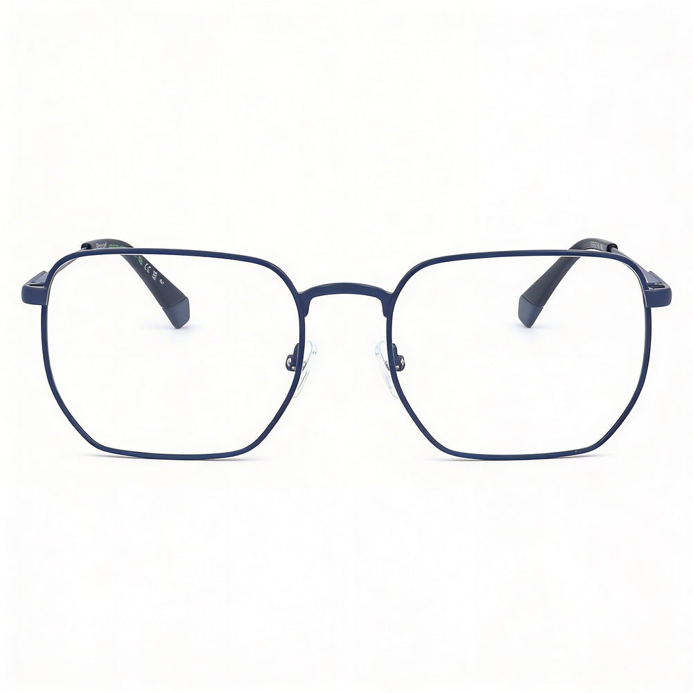 Polaroid Casual Men's Matte Blue Acetate Eyewear, Lens Width 54mm, Bridge Width 19mm, Temple Length 140mm