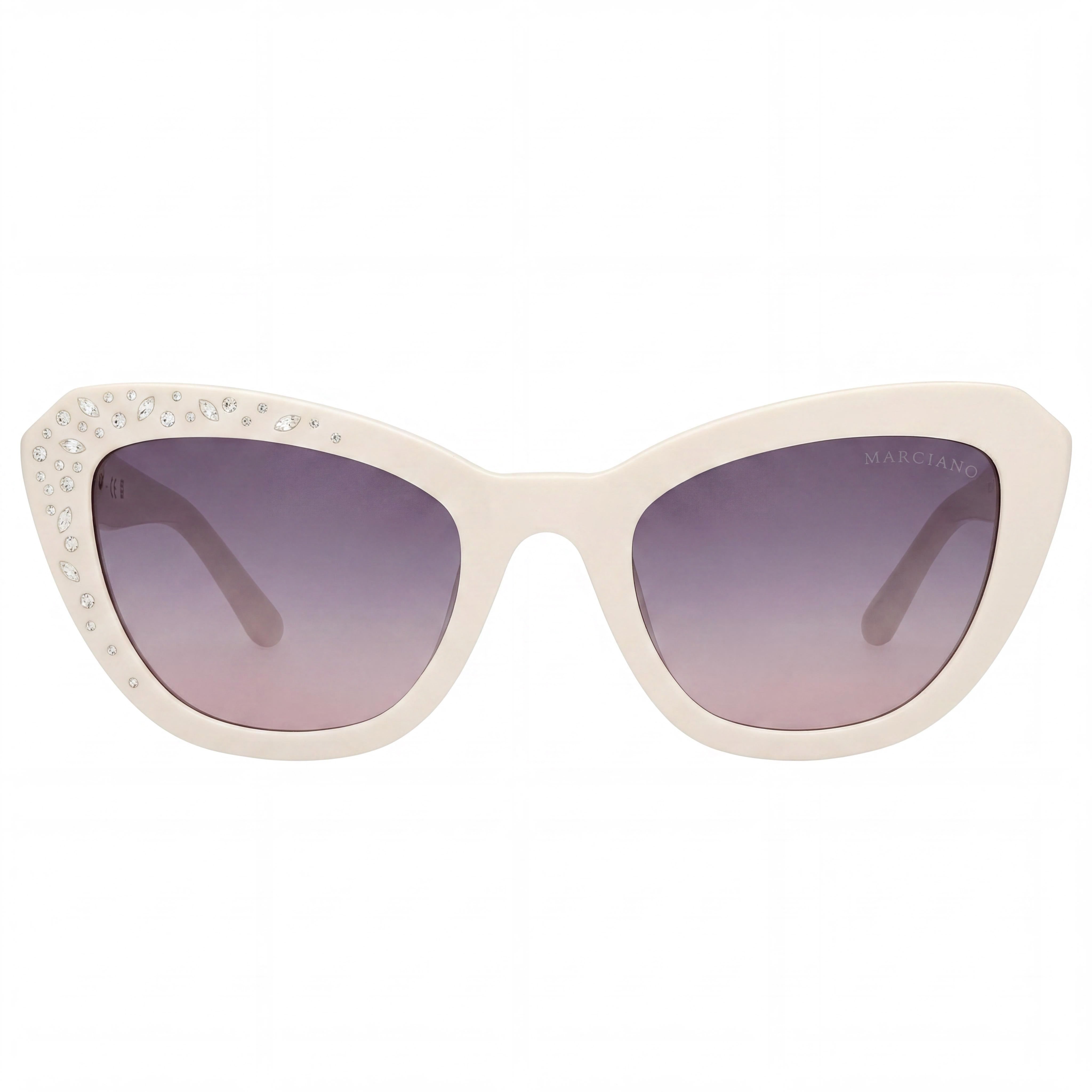 GUESS by Marciano Gm00016 Women's Eyewear, Ivory Plastic Frame, White Polycarbonate Lenses, 53mm, Photo 2