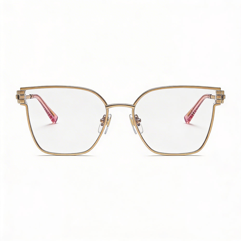 Chopard Luxury Unisex Acetate Frame Optical Glasses, Shiny Copper Gold, 54-17-140mm
