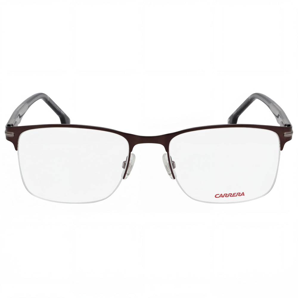 Carrera Modern Unisex Sunglasses with Alloy Steel Frame and Polycarbonate Lenses in Matte Brown, 57mm
