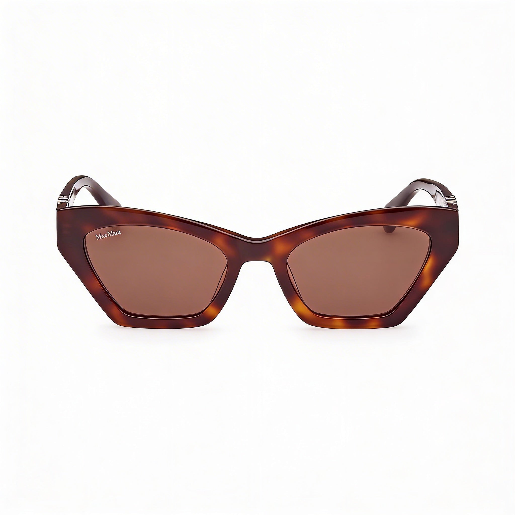 Gafas de sol casuales MaxMara para mujer, montura de plástico color habana oscuro, lentes marrones, 52 mm, protección UV, Photo 2