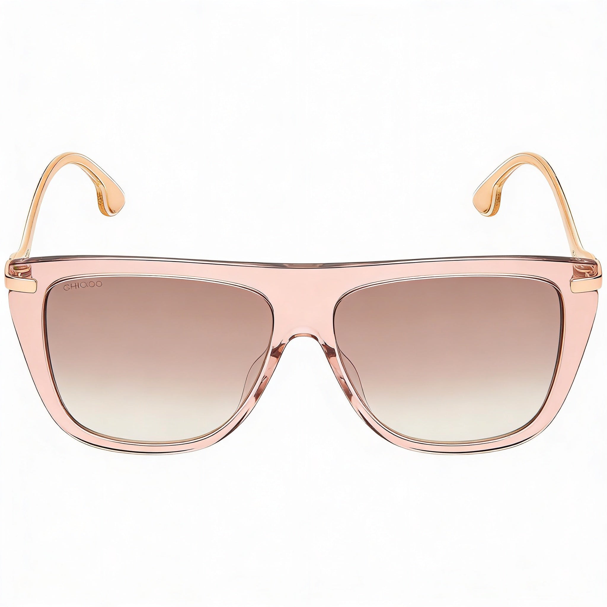 Jimmy Choo SUVI/S Women's Nude Acetate Browline Sunglasses with UV Protection Brown Gradient Silver Flash Lenses 58mm, Photo 2