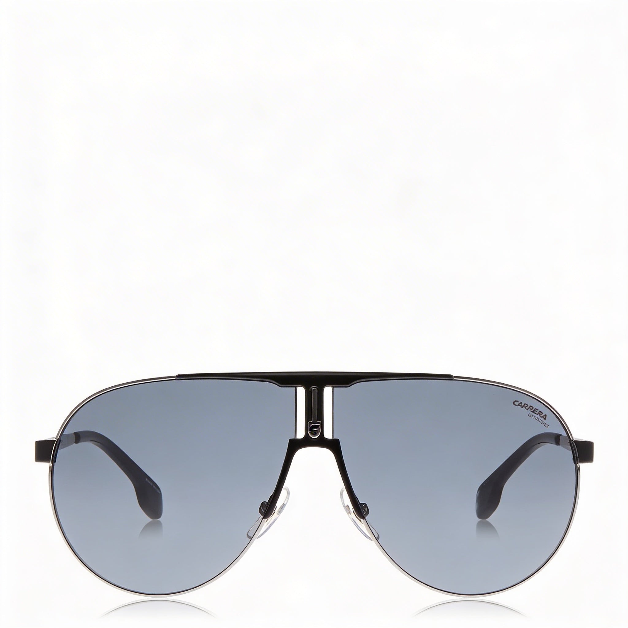 Carrera Ca1005/S Unisex Stainless Steel Ruthenium Black Matte Black Gradient Gray Blue Pilot UV Sunglasses 66mm, Photo 2