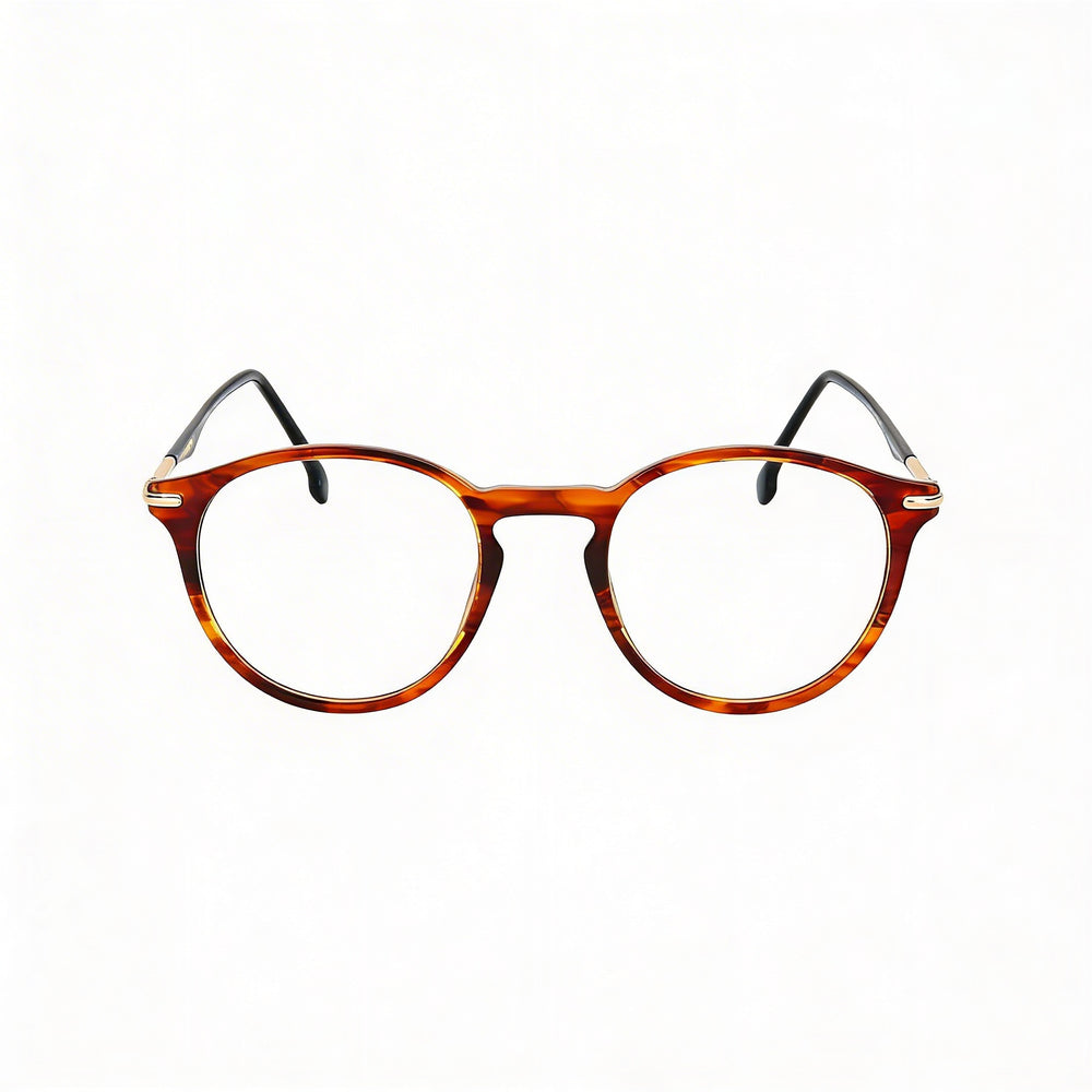 Monturas ópticas unisex Carrera 284 de acetato color cuerno marrón para lentes graduadas, tamaño 49 mm