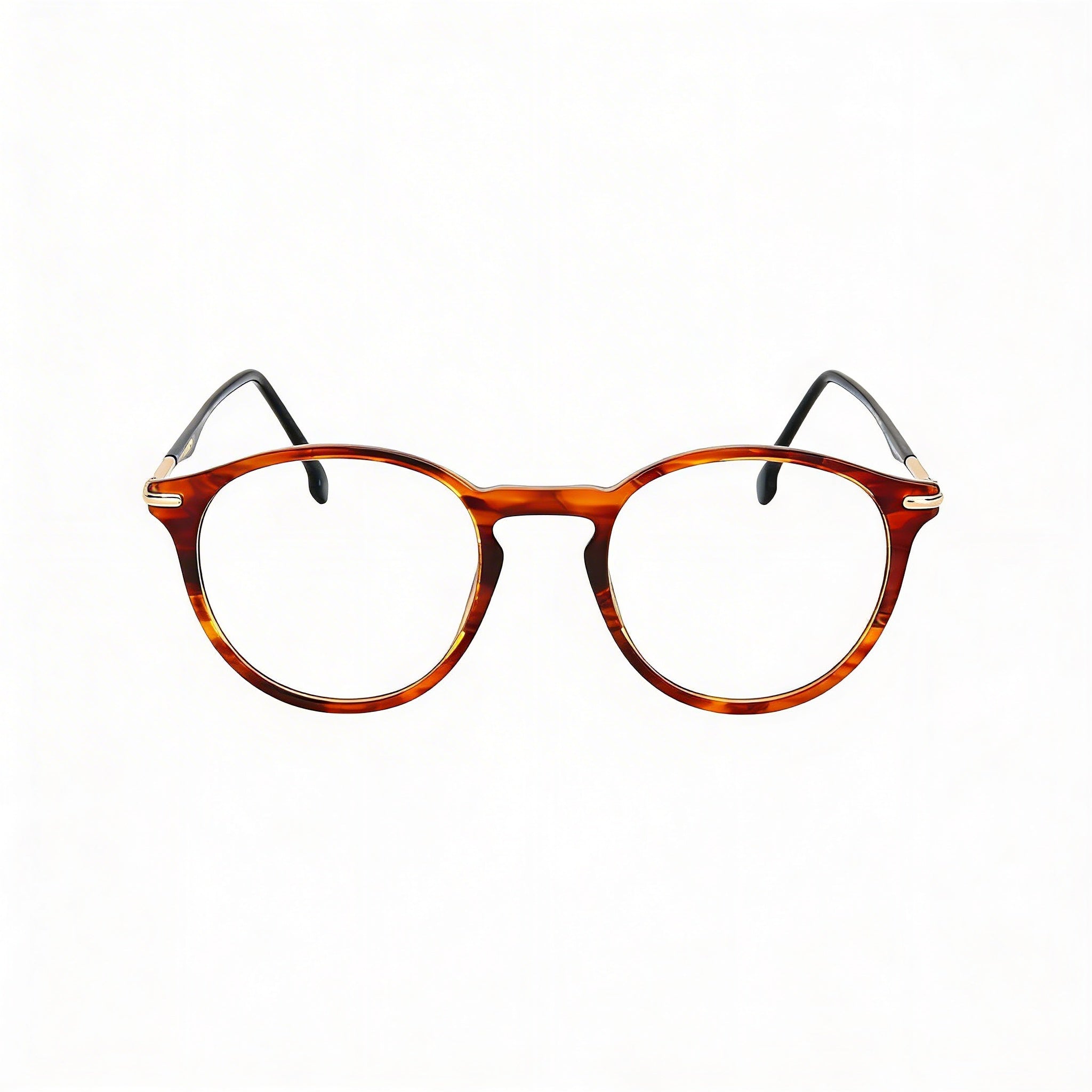 Carrera 284 Unisex Optical Frames with Brown Horn Acetate Frame for Prescription Lenses, Size 49mm, Photo 1