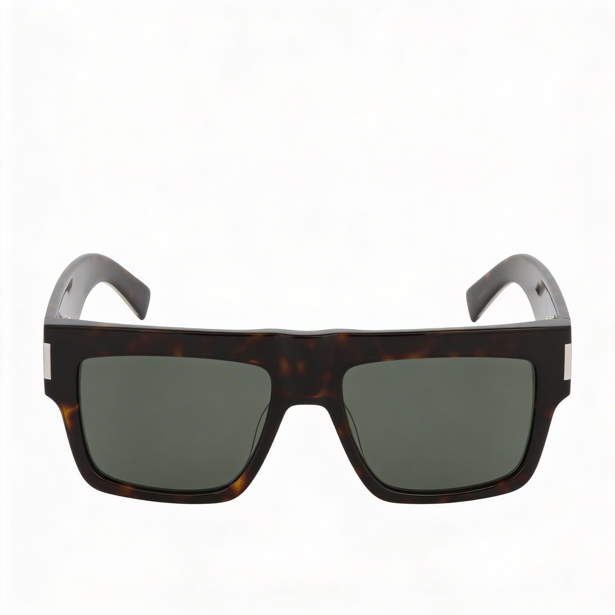 Gafas de sol cuadradas de plástico Yves Saint Laurent SL 628 para hombre, color gris cristal Havana, 55 mm, 100 % UV, sin polarizar, Photo 2