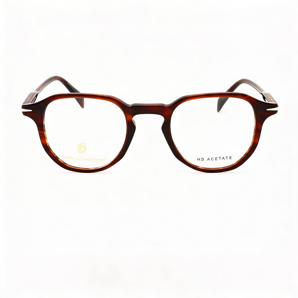 Gafas de sol David Beckham para hombre con montura de acetato claro en color marrón cuerno 47-22-145