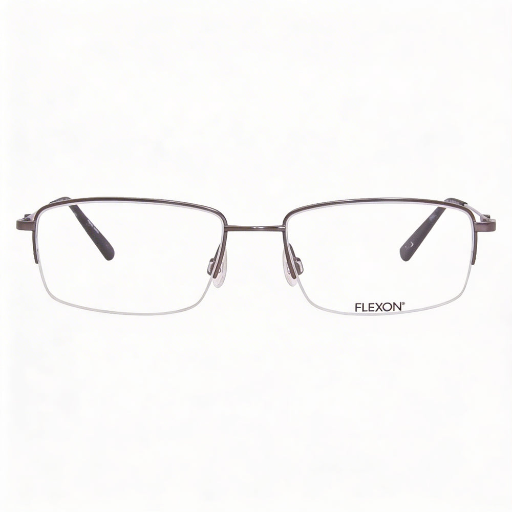 Flexon Moderno Unisex Acetato Marco Gunmetal sin receta Gafas Listas para Recetar Lente 55mm Puente 18mm Patilla 145mm