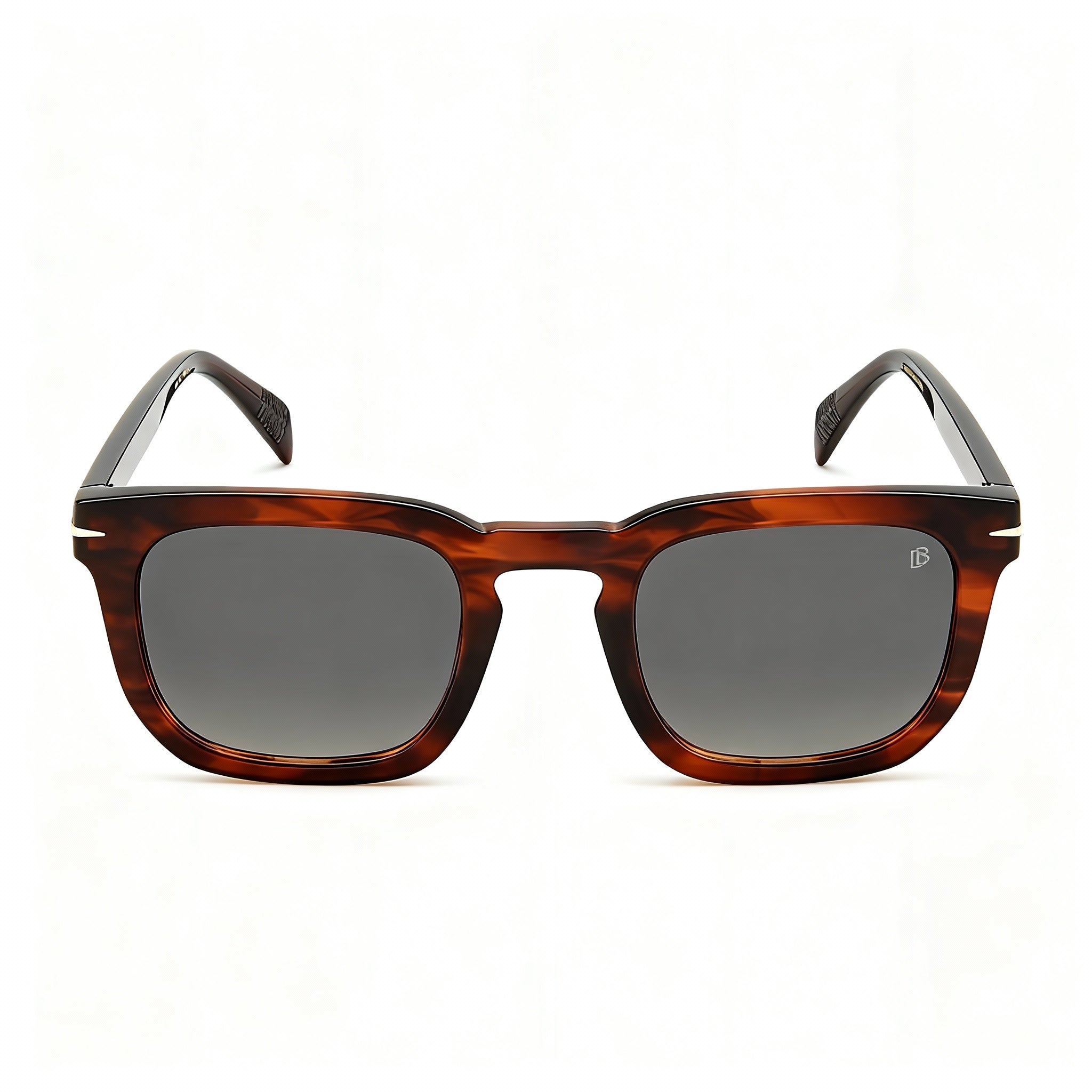 David Beckham Db 7076/s Women's Modern Acetate Brown Horn Non-Polarized Sunglasses 50mm