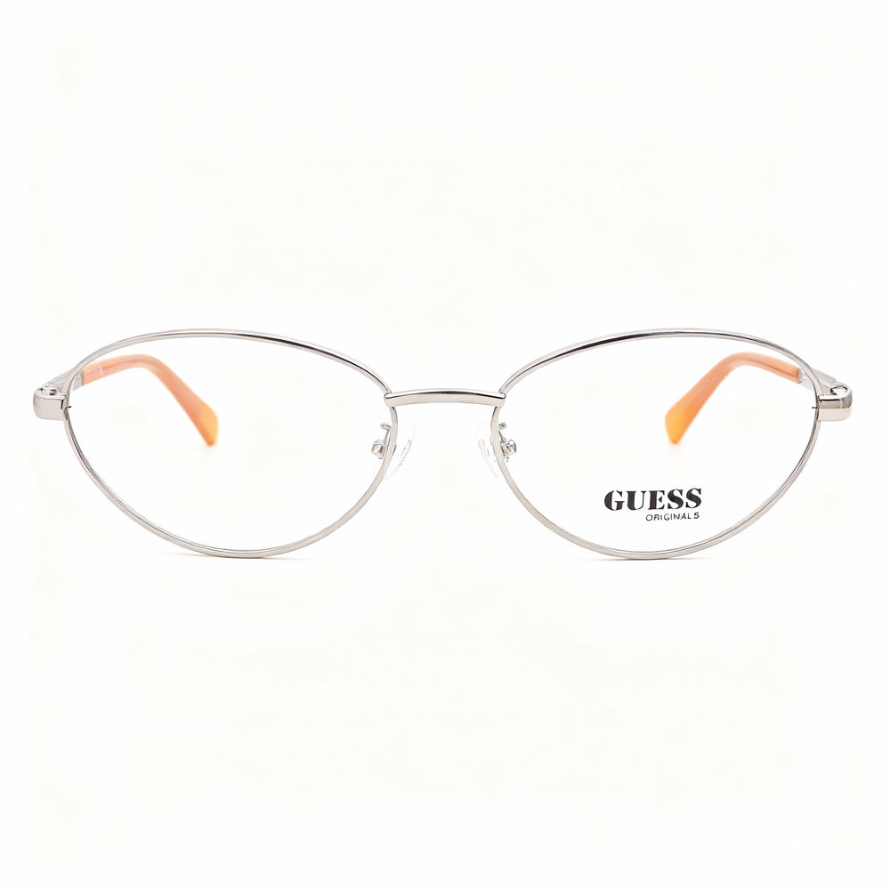 GUESS Gu8238 Men's Metal Frame Eyeglasses in Shiny Gunmetal, Size 55mm (Lens), 16mm (Bridge), 140mm (Temple)