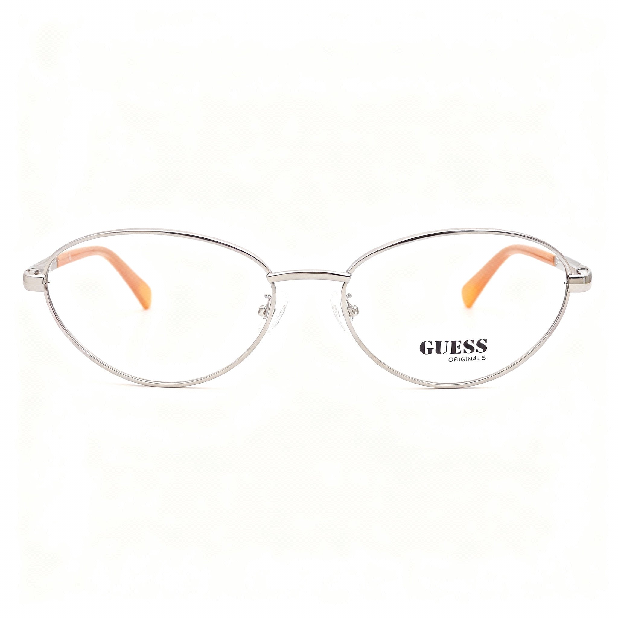GUESS Gu8238 Men's Metal Frame Eyeglasses in Shiny Gunmetal, Size 55mm (Lens), 16mm (Bridge), 140mm (Temple)