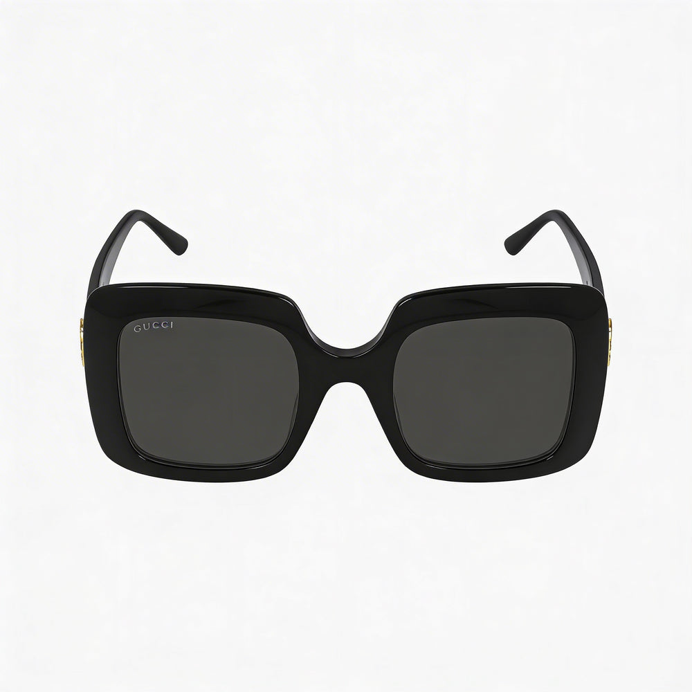 Gucci Gg0896s Women's Black Plastic Frame, Grey Lens UV Protection Sunglasses, Size 52mm