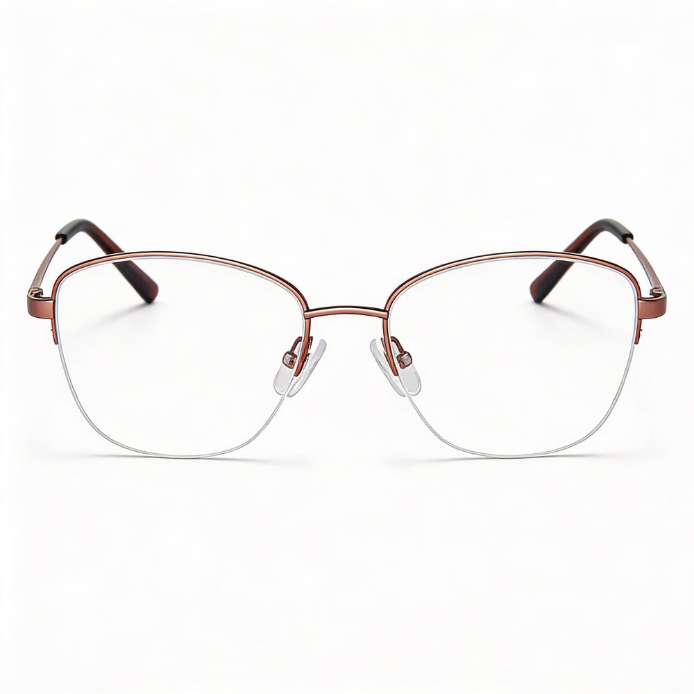 Adensco Ad 252 Men's Burgundy Metal Frame Clear Polycarbonate Lens Eyewear, Size 53-17-140