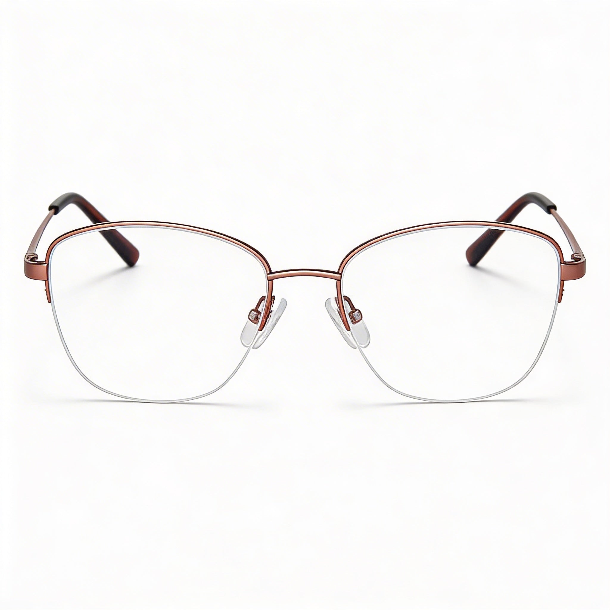 Adensco Ad 252 Men's Burgundy Metal Frame Clear Polycarbonate Lens Eyewear, Size 53-17-140, Photo 2
