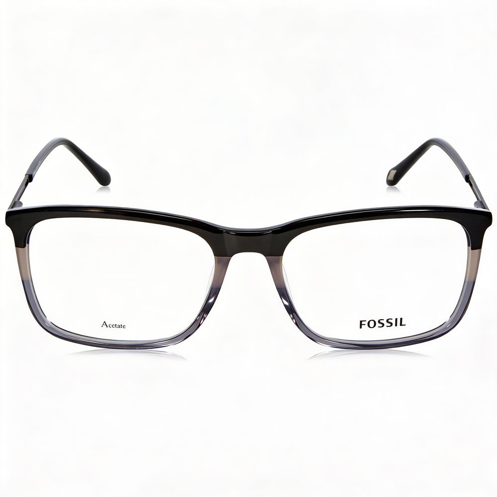 Gafas de sol Fossil Modern unisex con montura de acetato gris negro y lentes de policarbonato no polarizadas, 54 mm