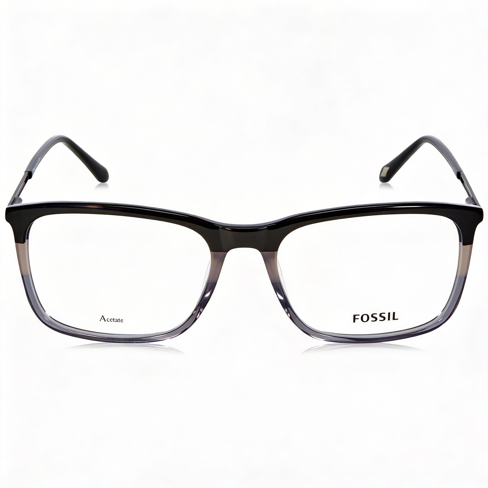 Fossil Modern Unisex Sunglasses featuring Black Grey Acetate Frame and Non-Polarised Polycarbonate Lenses, 54mm, Photo 2