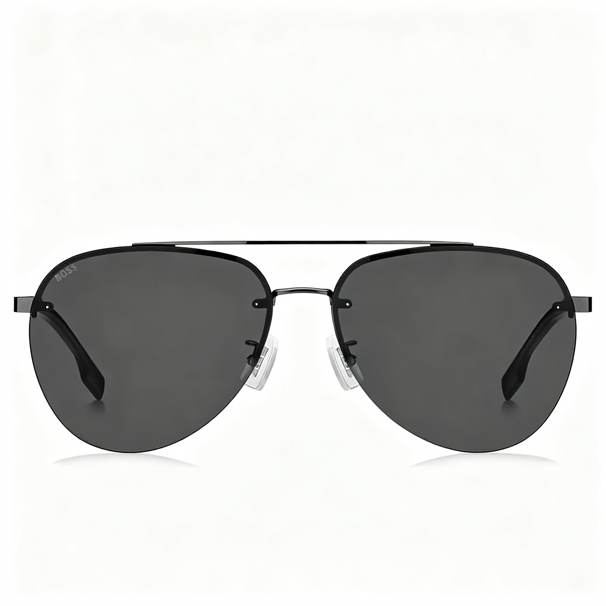 HUGO BOSS Modern Unisex Metal Frame Black Non-Polarized UV Protection Polycarbonate Sunglasses 62mm