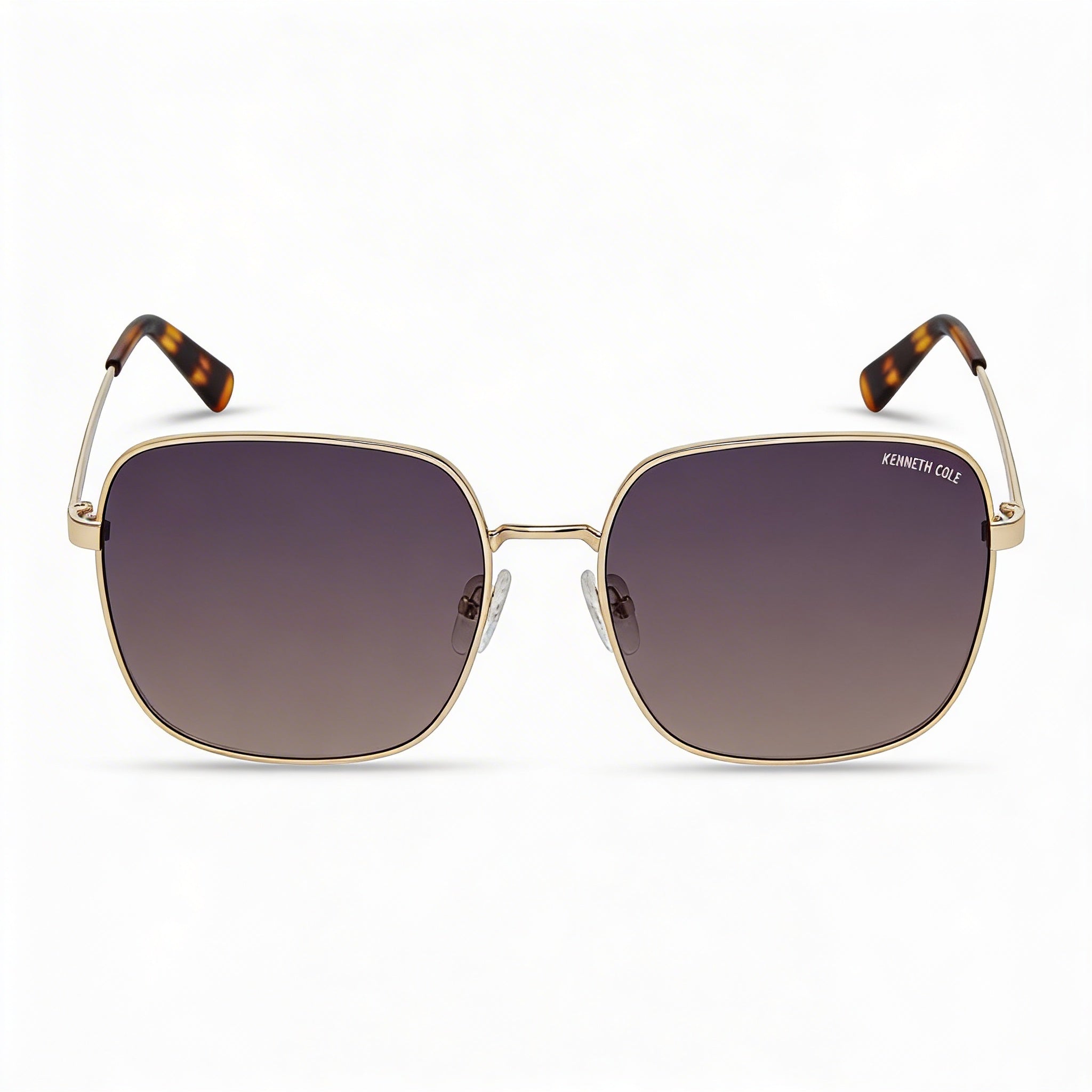 Kenneth Cole Kc6032w Women's Metal Sunglasses, Gold Gradient Blue Frame, Gradient Blue Lenses, UV Protected, 60mm, Photo 2