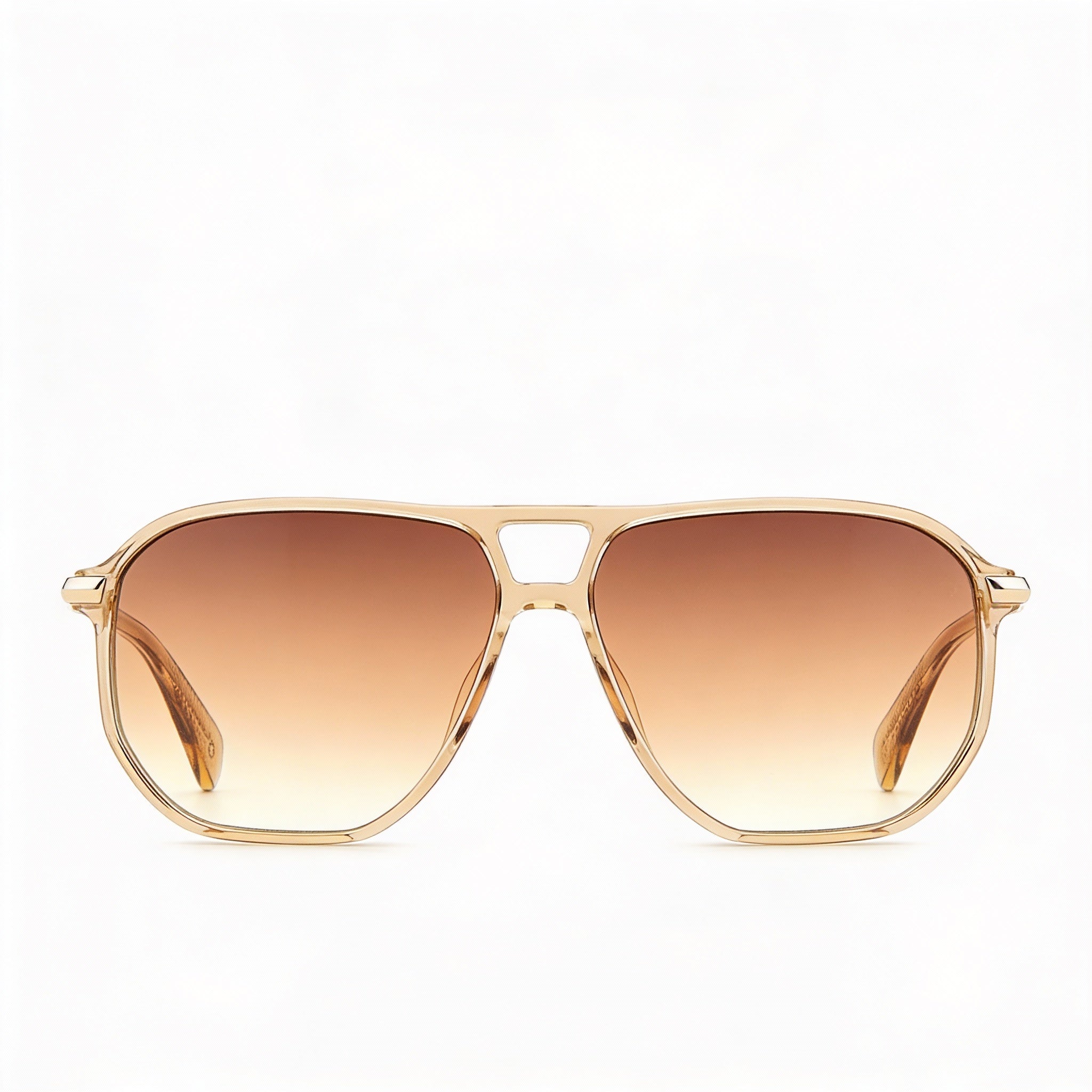 rag & bone Modern Heritage Women's Acetate Sunglasses with UV Protection, Beige, Brown Shaded Brick Lenses, 58mm, Photo 2