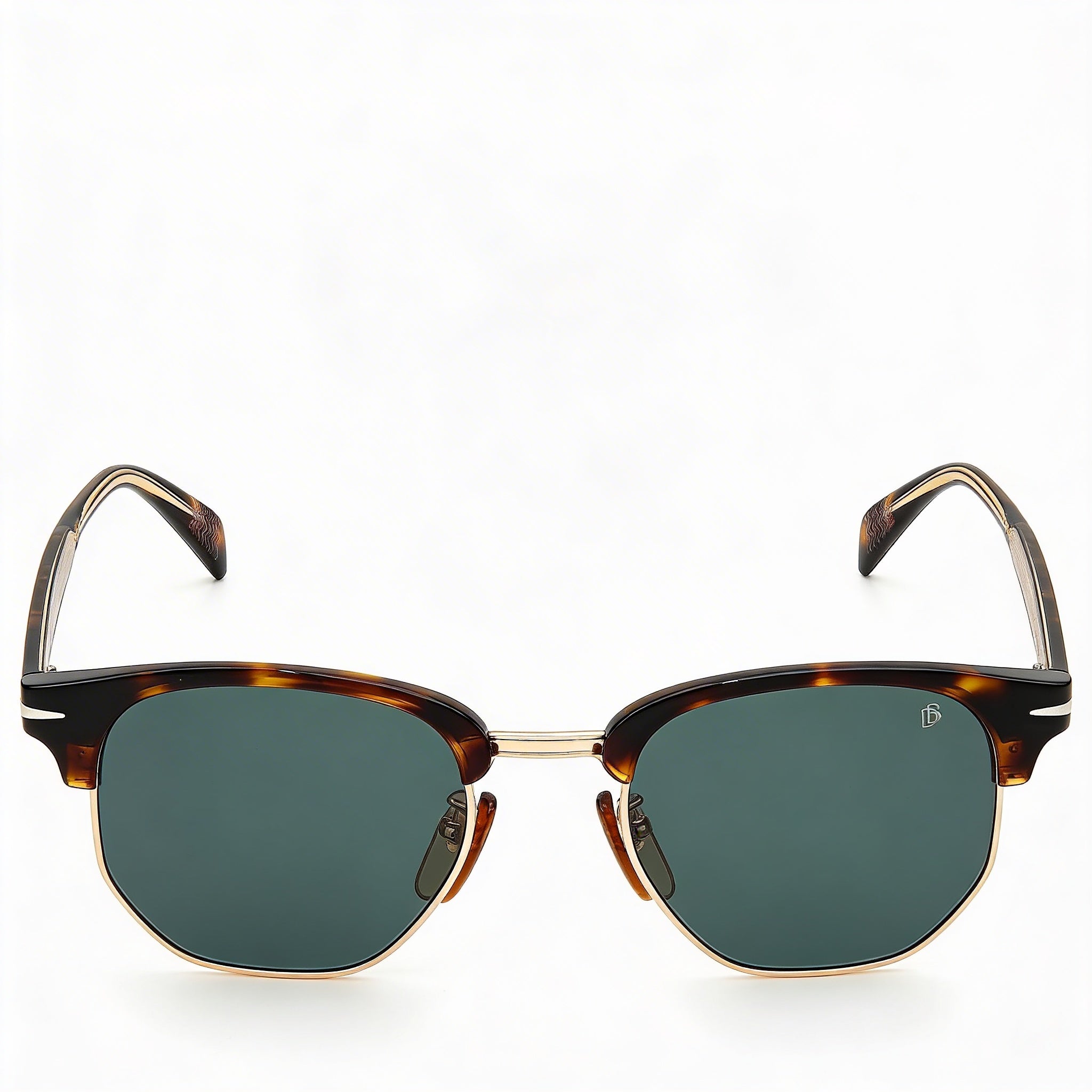 Gafas de sol unisex David Beckham DB 1002/S de acetato color habana oscuro, lentes verdes CR39 no polarizadas, 51 mm, Photo 3
