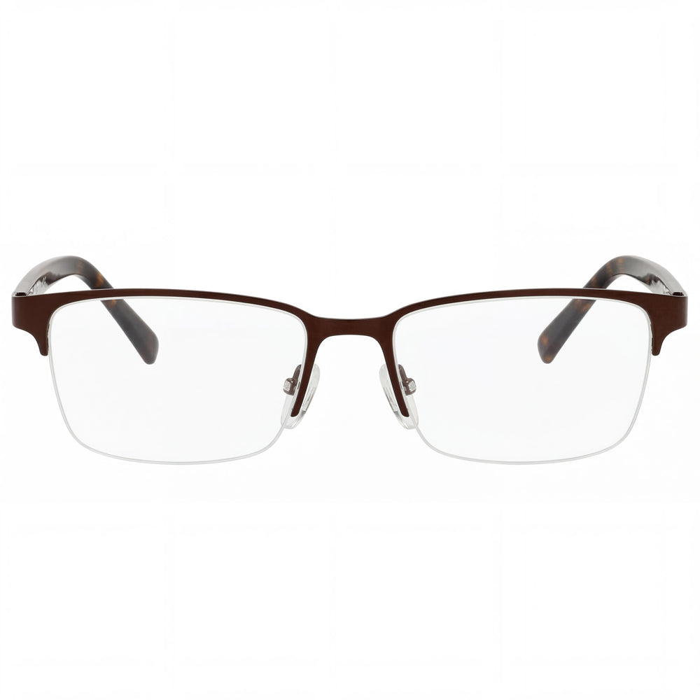 Chesterfield Classic Men’s Brown Metal Eyeglasses Frames with Polycarbonate Lenses, Size 57-18-150