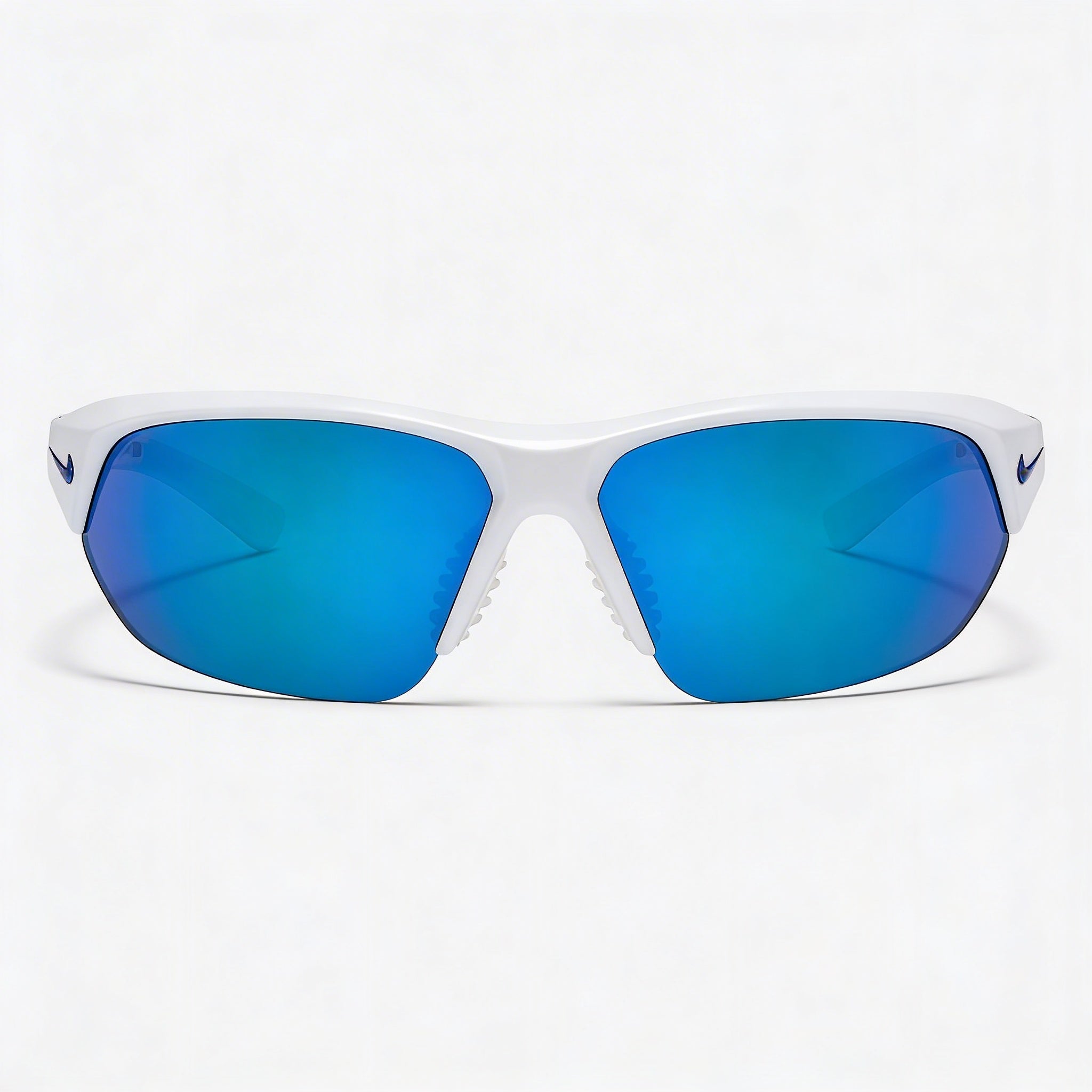 Gafas de sol rectangulares Nike Baseball unisex de plástico gris, lentes no polarizadas con espejo gris azul y protección UV, Photo 2