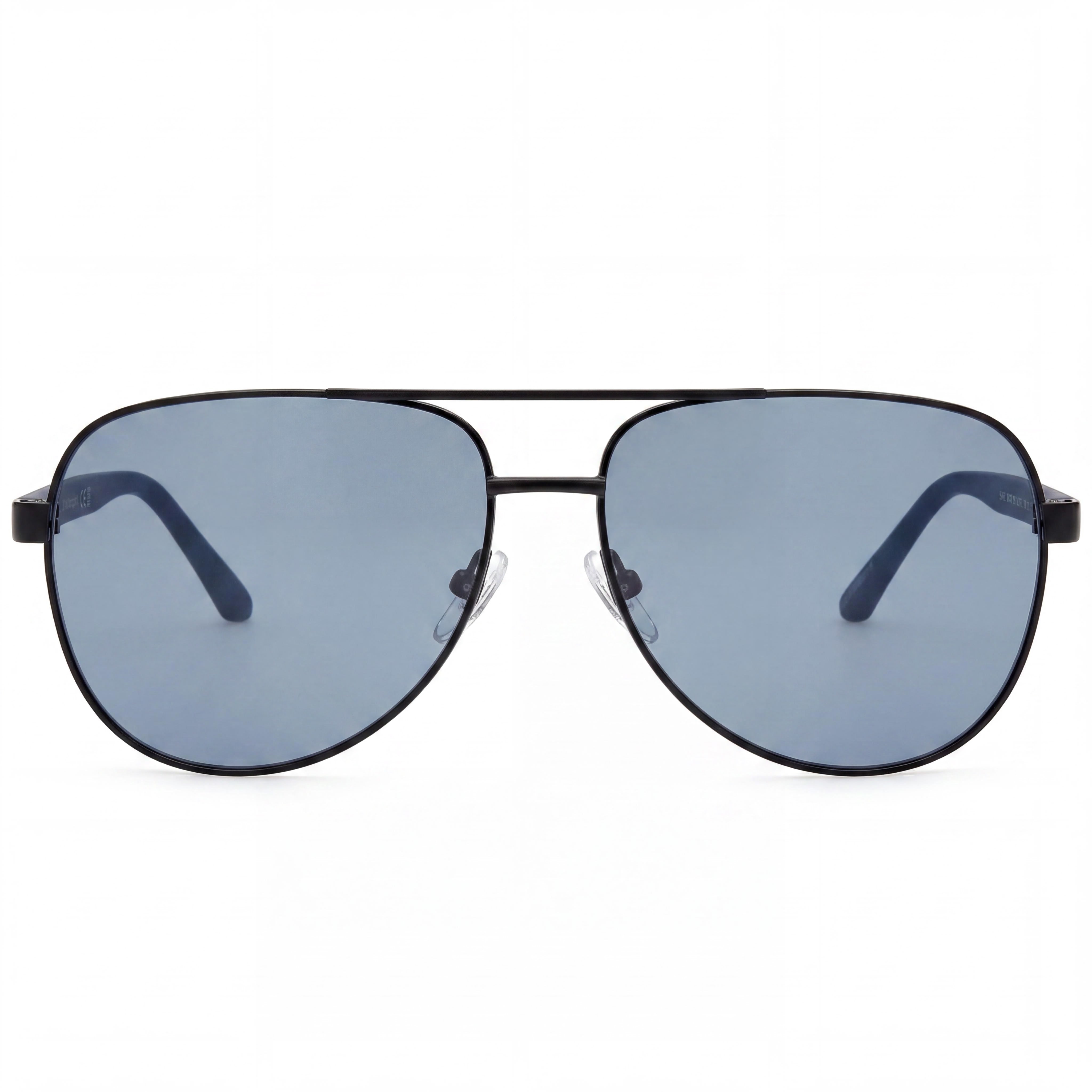 Gafas de sol de metal BMW MOTORSPORT estilo piloto para hombre con montura negra mate, lentes polarizadas azules, ancho de lente 62 mm, Photo 2