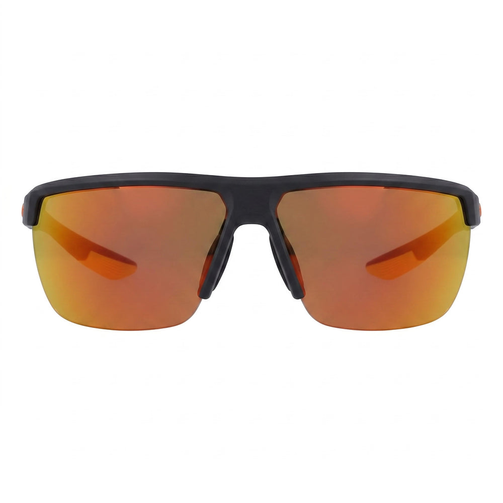 Nike Tempest Unisex Gridiron Orange Plastic Sunglasses with UV Protection Brown Orange Mirror Lenses 60mm