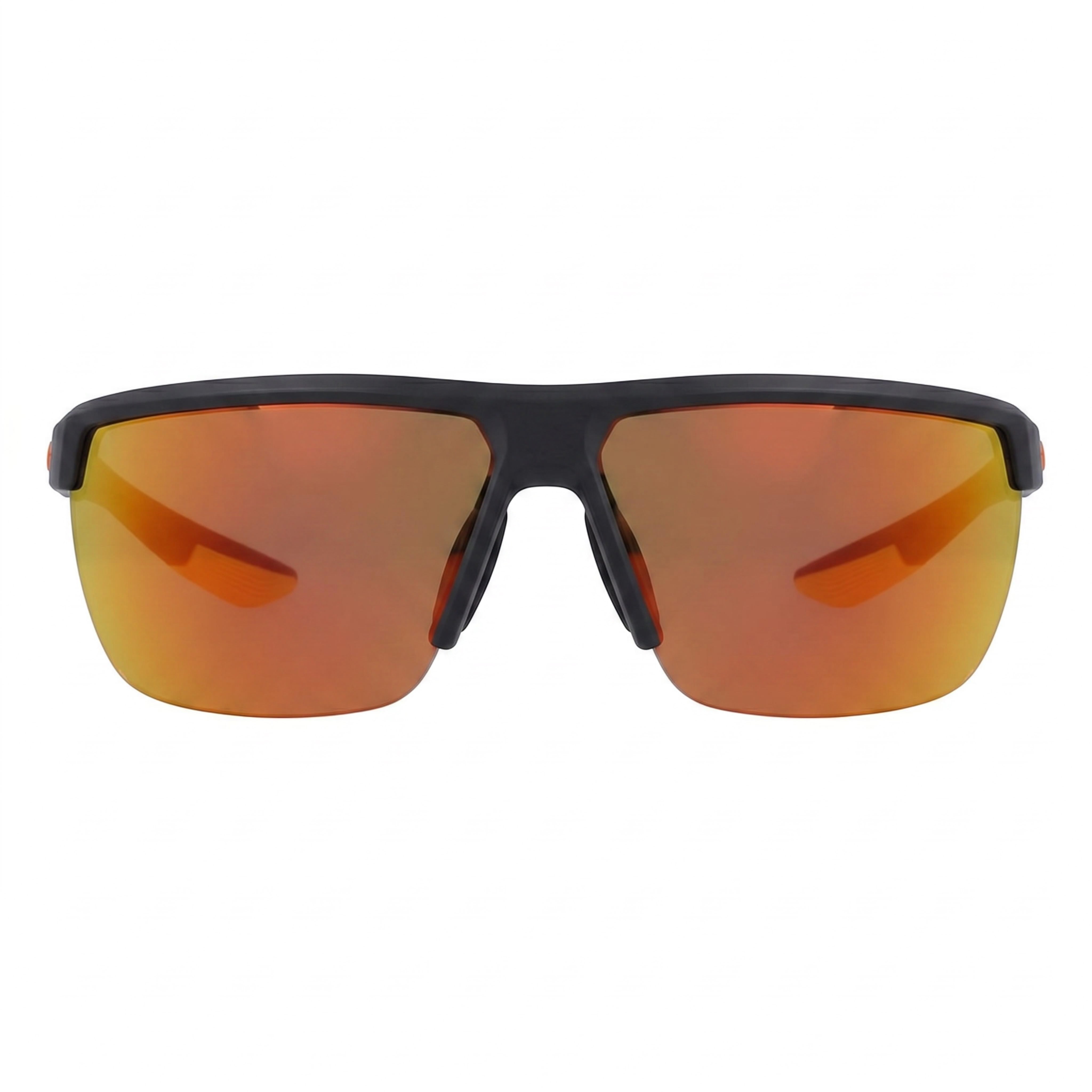 Nike Tempest Unisex Gridiron Orange Plastic Sunglasses with UV Protection Brown Orange Mirror Lenses 60mm, Photo 2