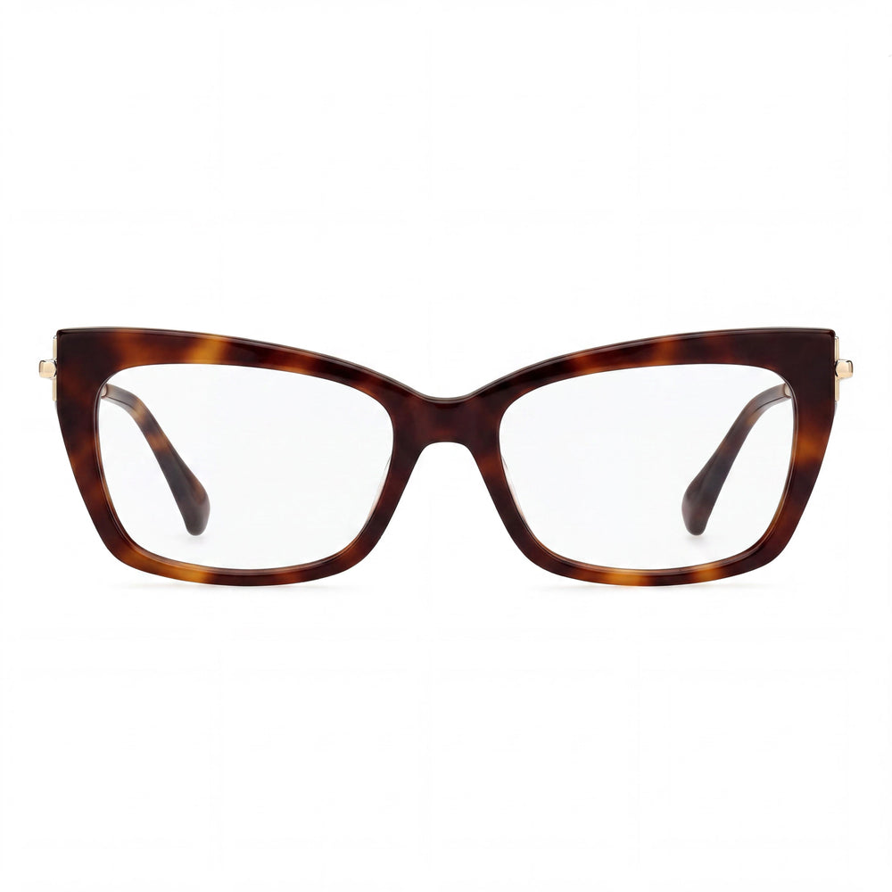 MaxMara Women's Dark Havana Plastic Frame Polarized Eyewear, Multicoloured Lenses, 53-17-140