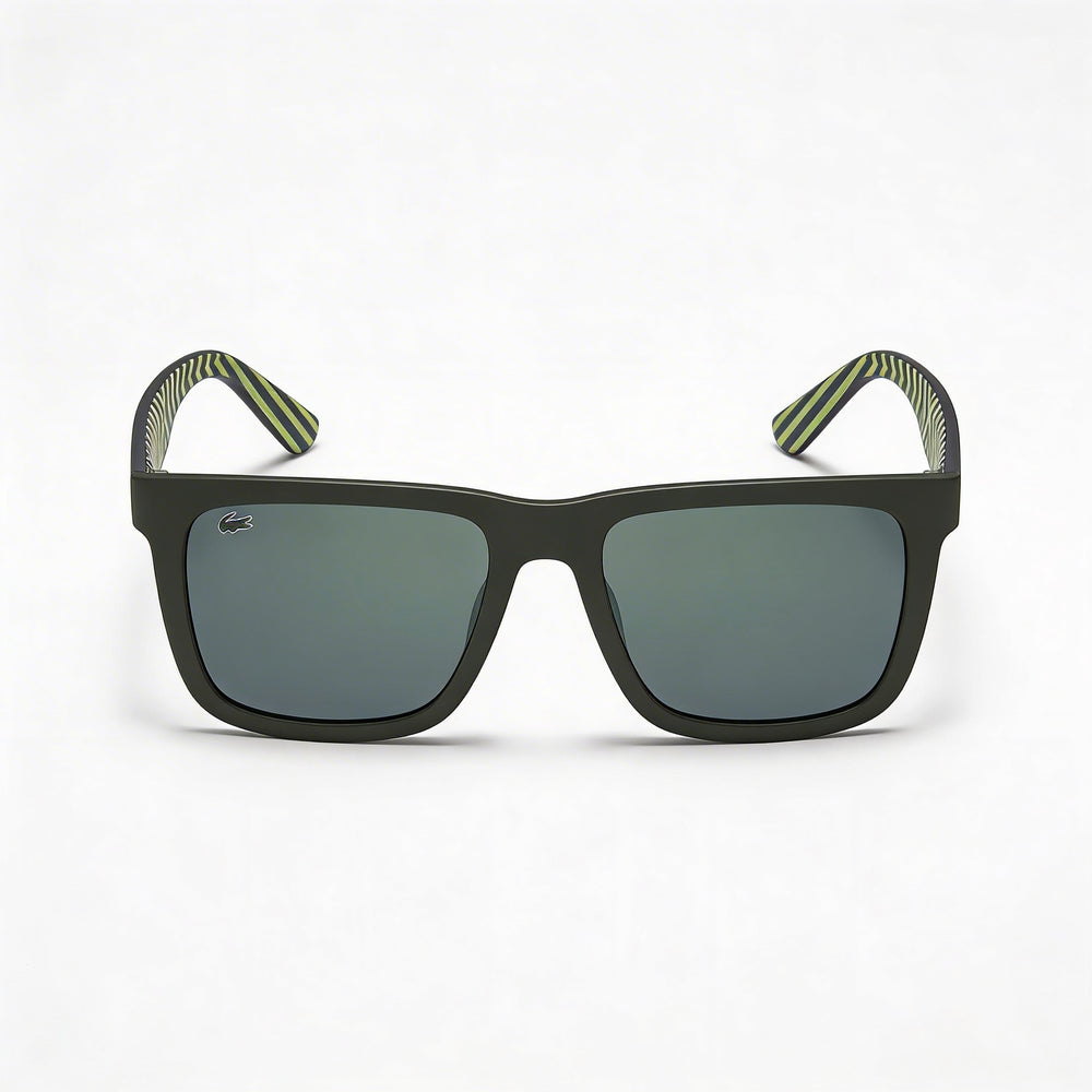 Gafas de sol Lacoste L750s para hombre con montura de plástico verde militar mate y lentes grises no polarizadas con protección UV, 54