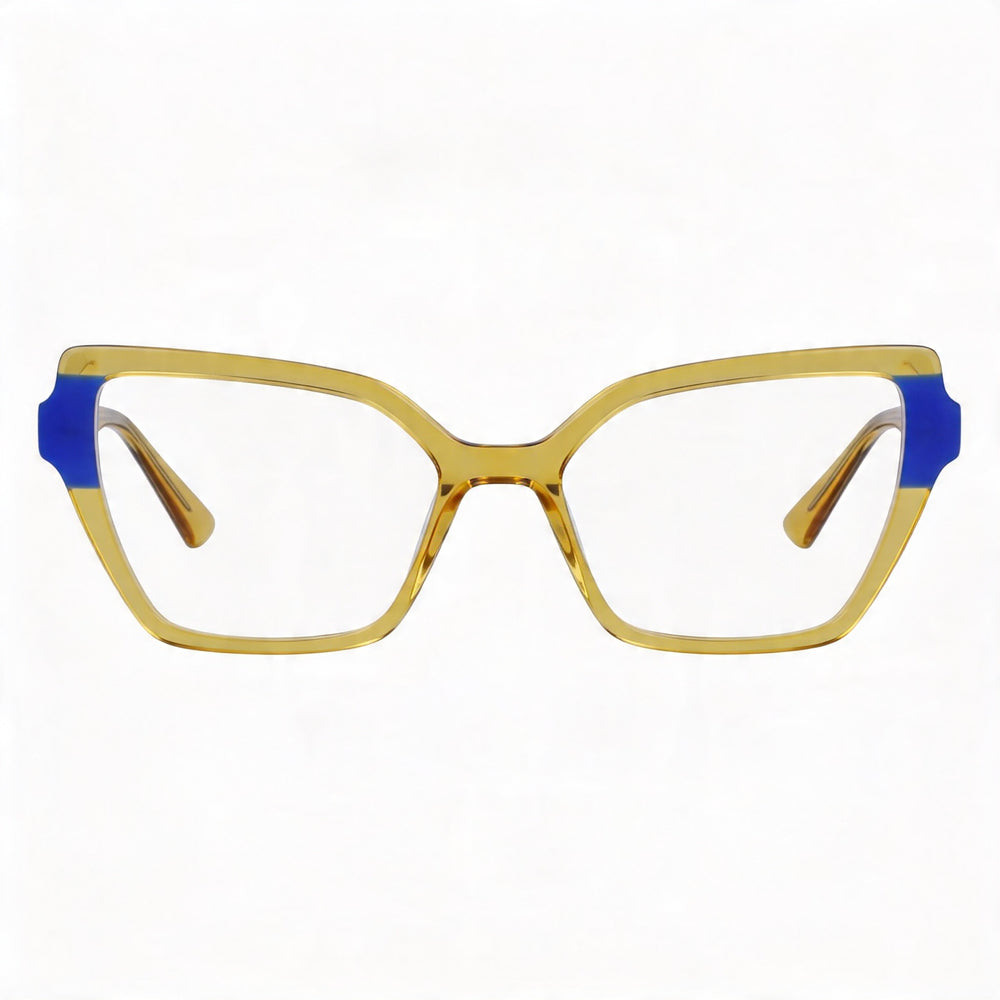Gafas de sol de acetato KARL LAGERFELD para mujer con montura moderna de acabado caramelo azul y lentes de policarbonato de 53 mm