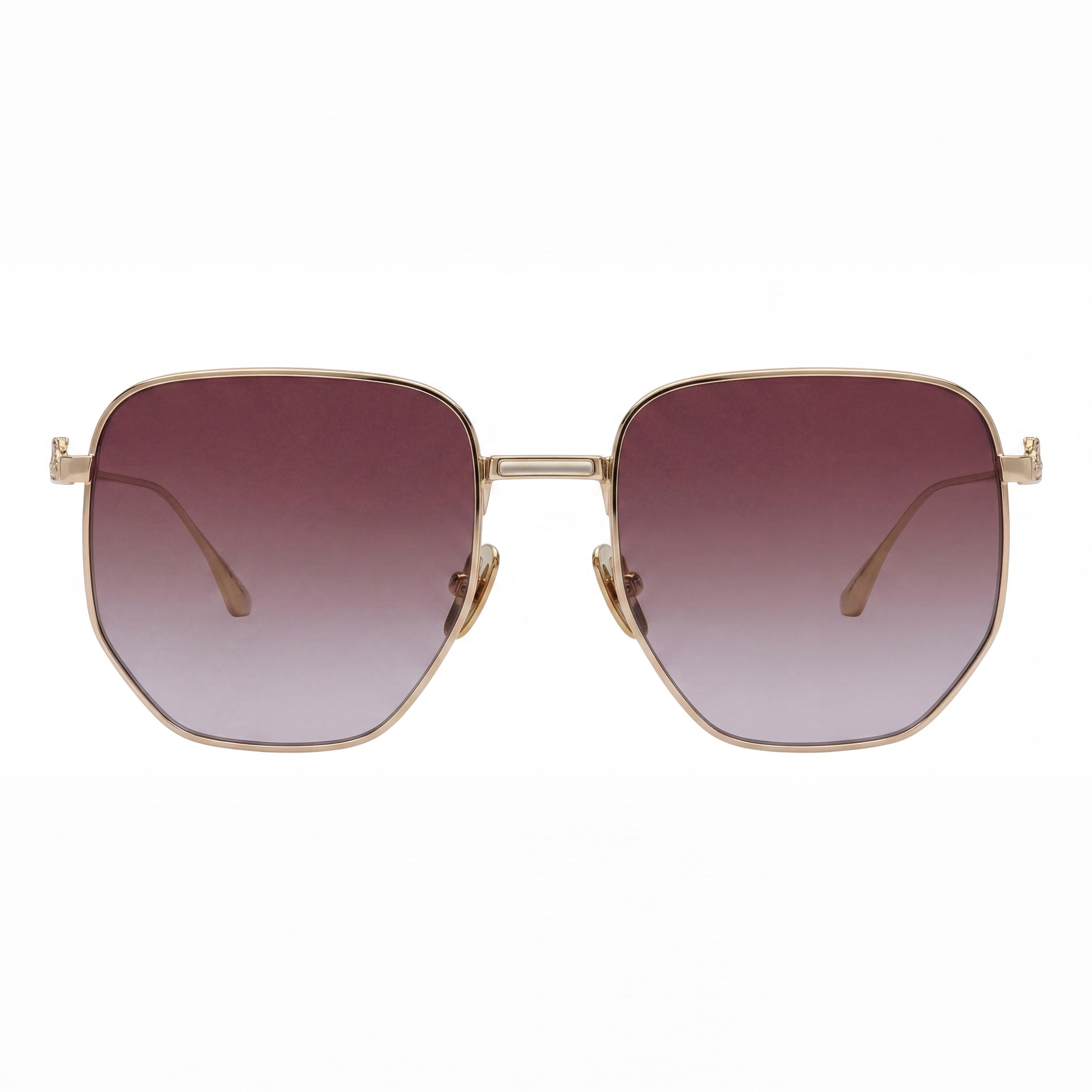 Etro Casual Mujer Montura Metálica Oro Rosa, Lentes No Polarizadas Doble Sombra Arena Malva 60mm, Photo 2