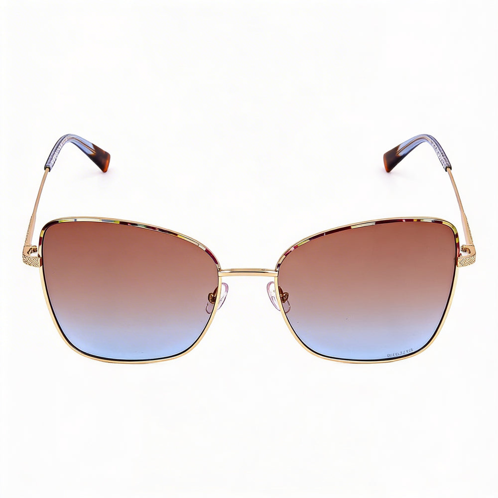 Gafas de sol Missoni Classic para mujer con montura de metal gris dorado y lentes de color gris oscuro de 59 mm con protección UV