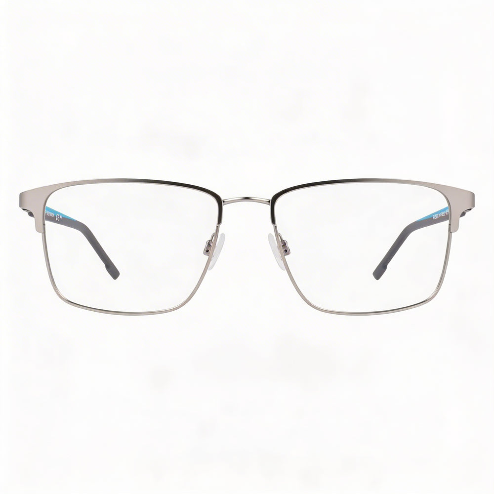 Gafas Flexon E1154 de Acetato para Hombre Satinado Plateado Cerúleo