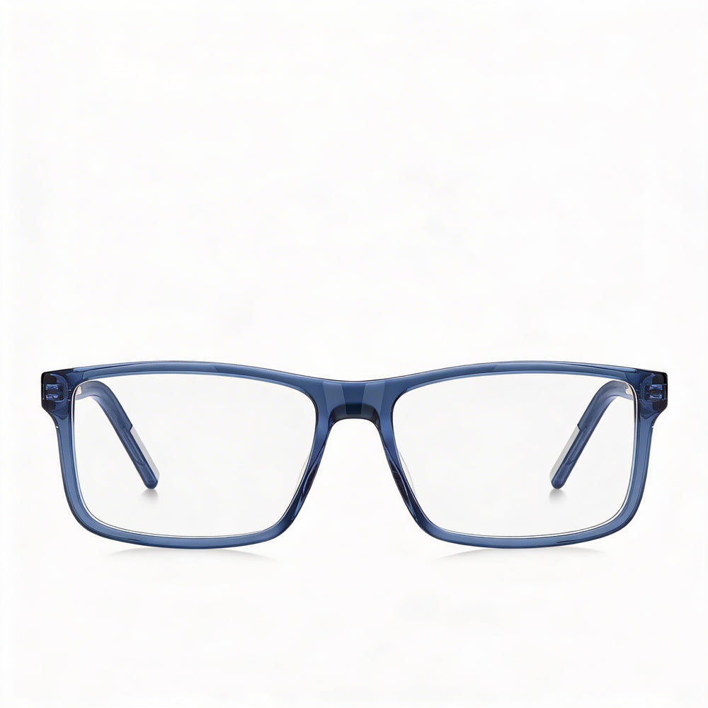 Gafas de sol HUGO Vista Hg 1262 para hombre, estilo casual, armazón de acetato ecológico azul, lentes de policarbonato, 55 mm
