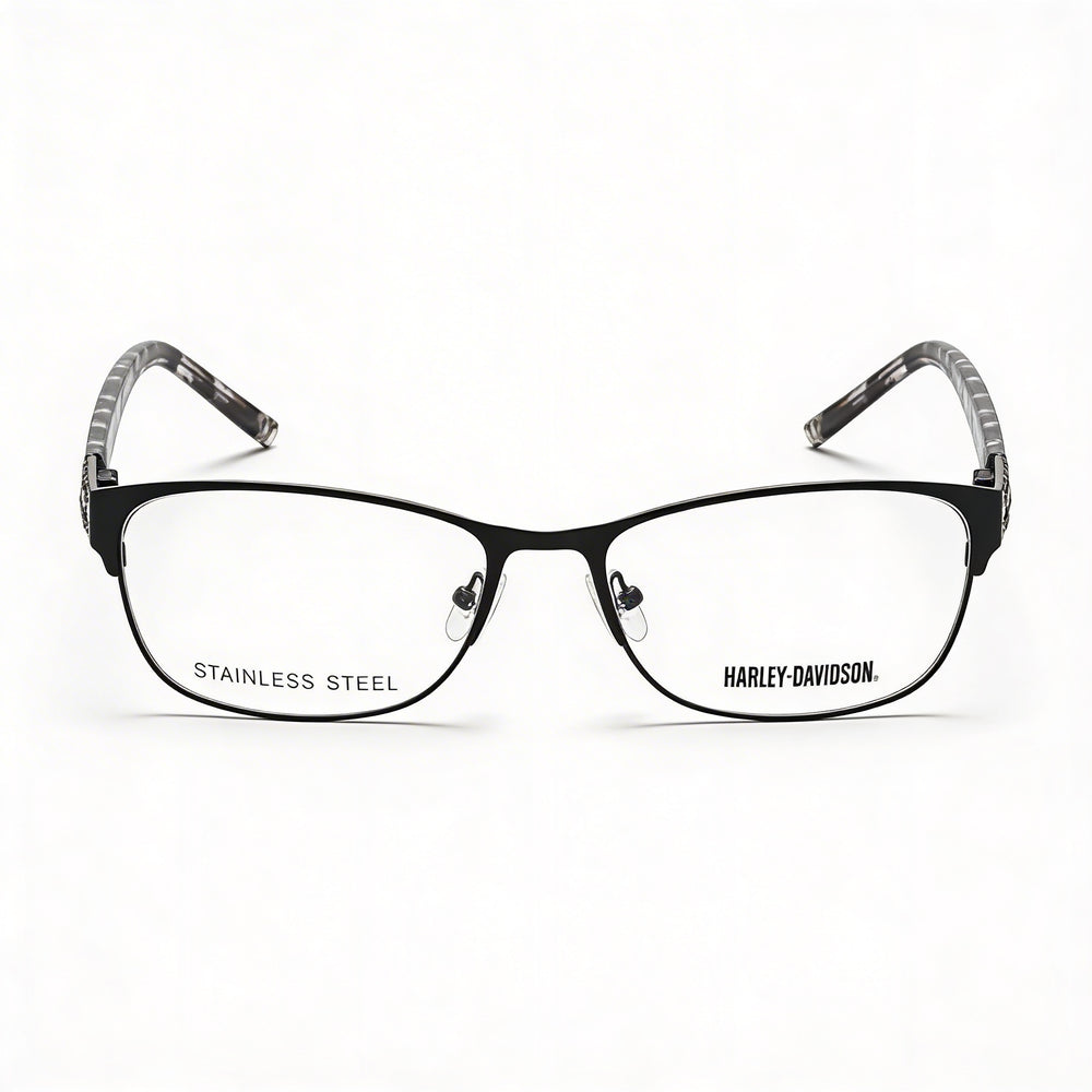 Gafas Harley-Davidson Hd0540 de metal para mujer, sin graduar, en negro mate, habana y perla, 54 mm