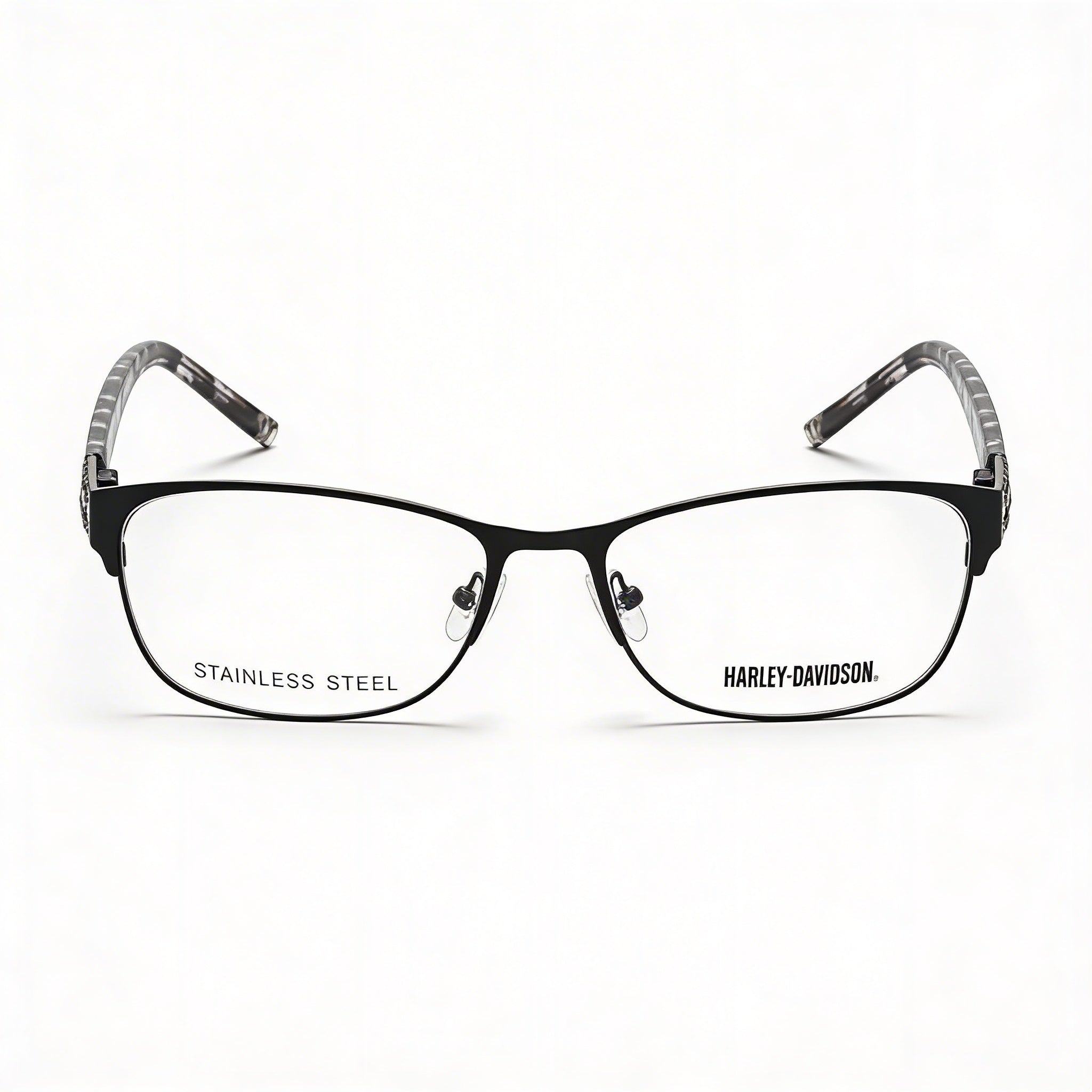 Gafas Harley-Davidson Hd0540 de metal para mujer, sin graduar, en negro mate, habana y perla, 54 mm, Photo 1