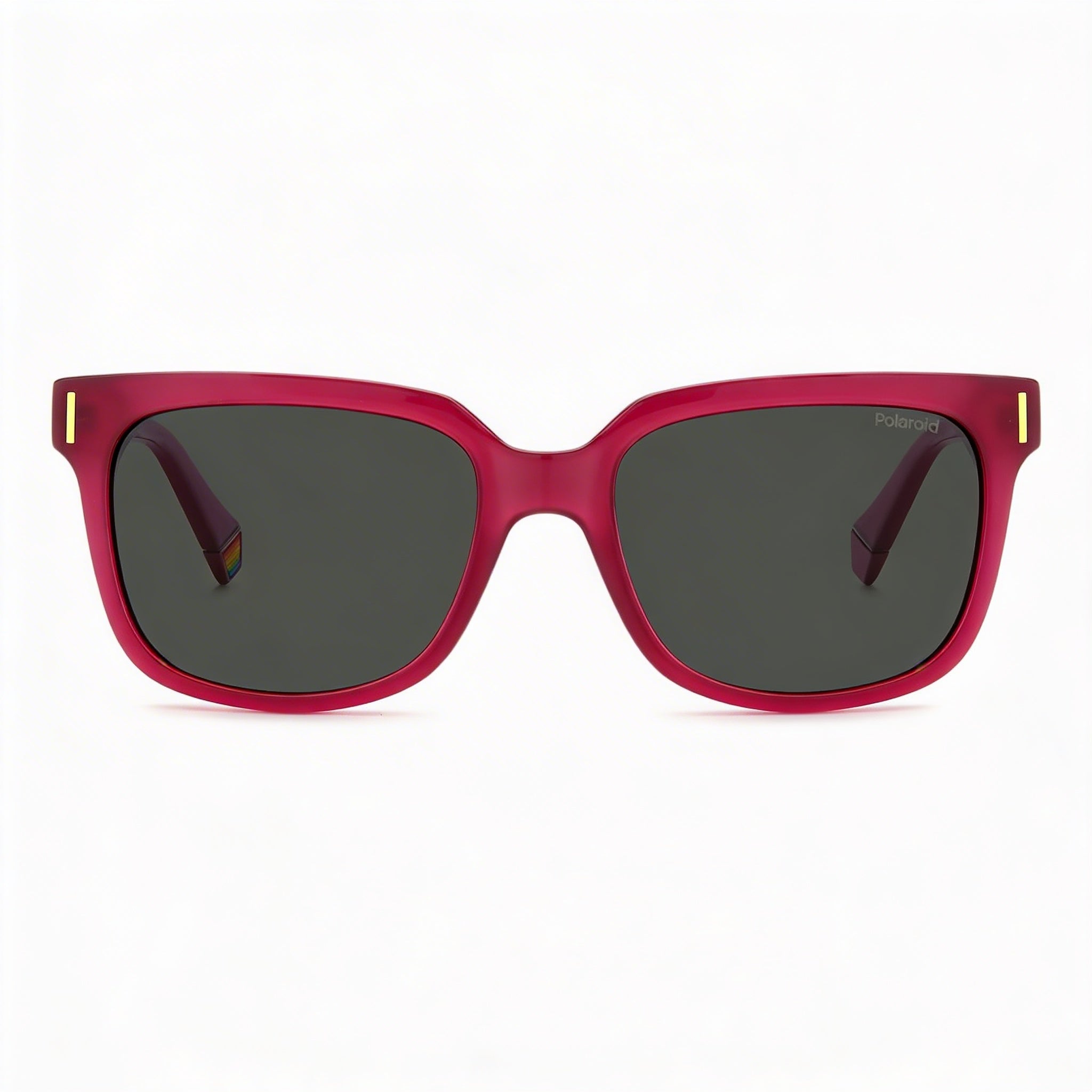 Polaroid Modern Men's Sunglasses with Fuchsia Polycarbonate Frame and Grey Non-Polarized UV 400 Lenses 54mm, Photo 2