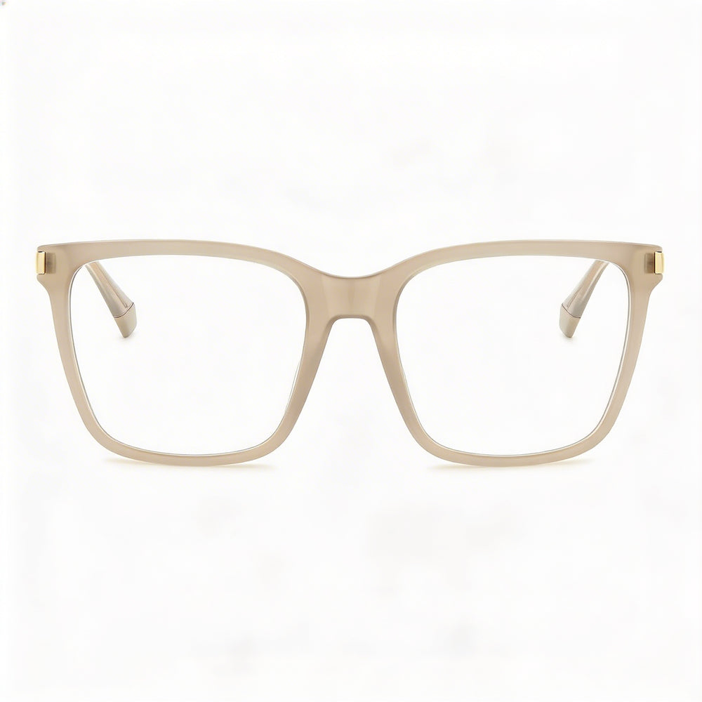 Gafas Polaroid PLD D528 de poliamida no ecológica para mujer con lente de demostración, beis, lente de 53 mm