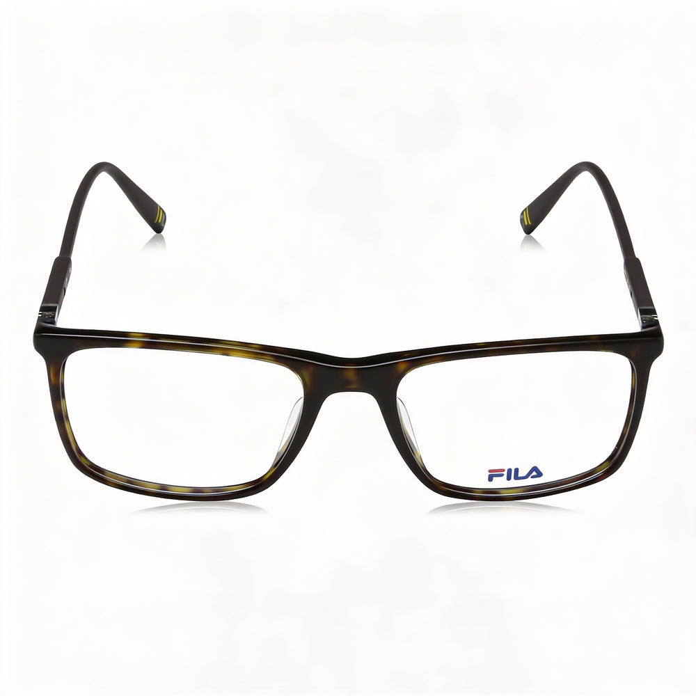 Gafas de sol unisex FILA de montura completa de acetato Havana oscuro y montura de metal con lentes de policarbonato Havana de 53 mm