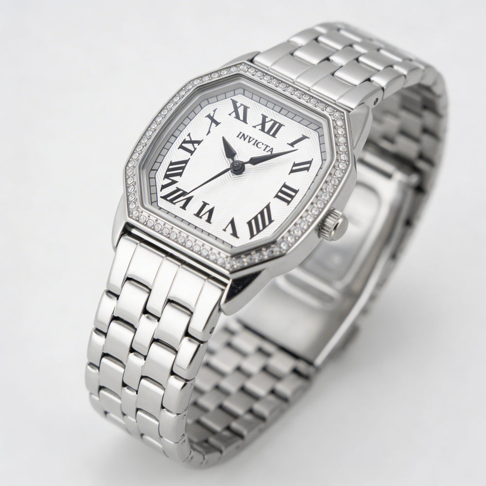 Invicta Wildflower 48998 Unisex 27mm Silver Stainless Steel Bracelet Precise Quartz Watch 3 ATM Water Resistant