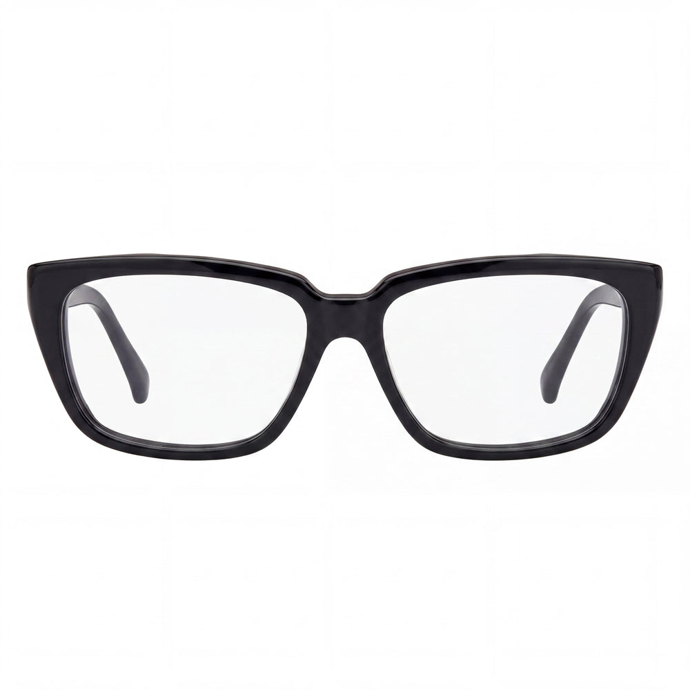 MaxMara MM5112 Women's Eyeglasses with Shiny Black Ophthalmic Plastic Frame, Lens Width 54mm