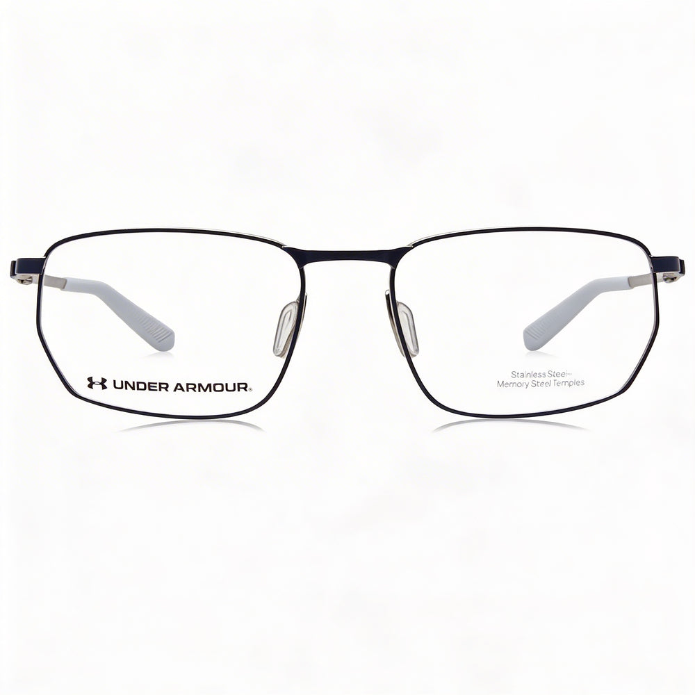 Under Armour Ua 5046/g Rectangular Geometrical Optical Frames Alloy Steel Blue Unisex 55mm