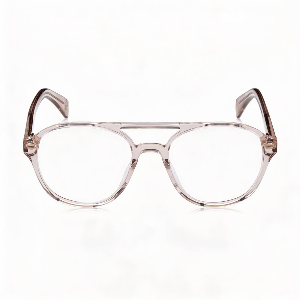 Gafas de sol modernas para mujer rag & bone con montura de acetato en beige y lentes de policarbonato, tamaño 51 mm