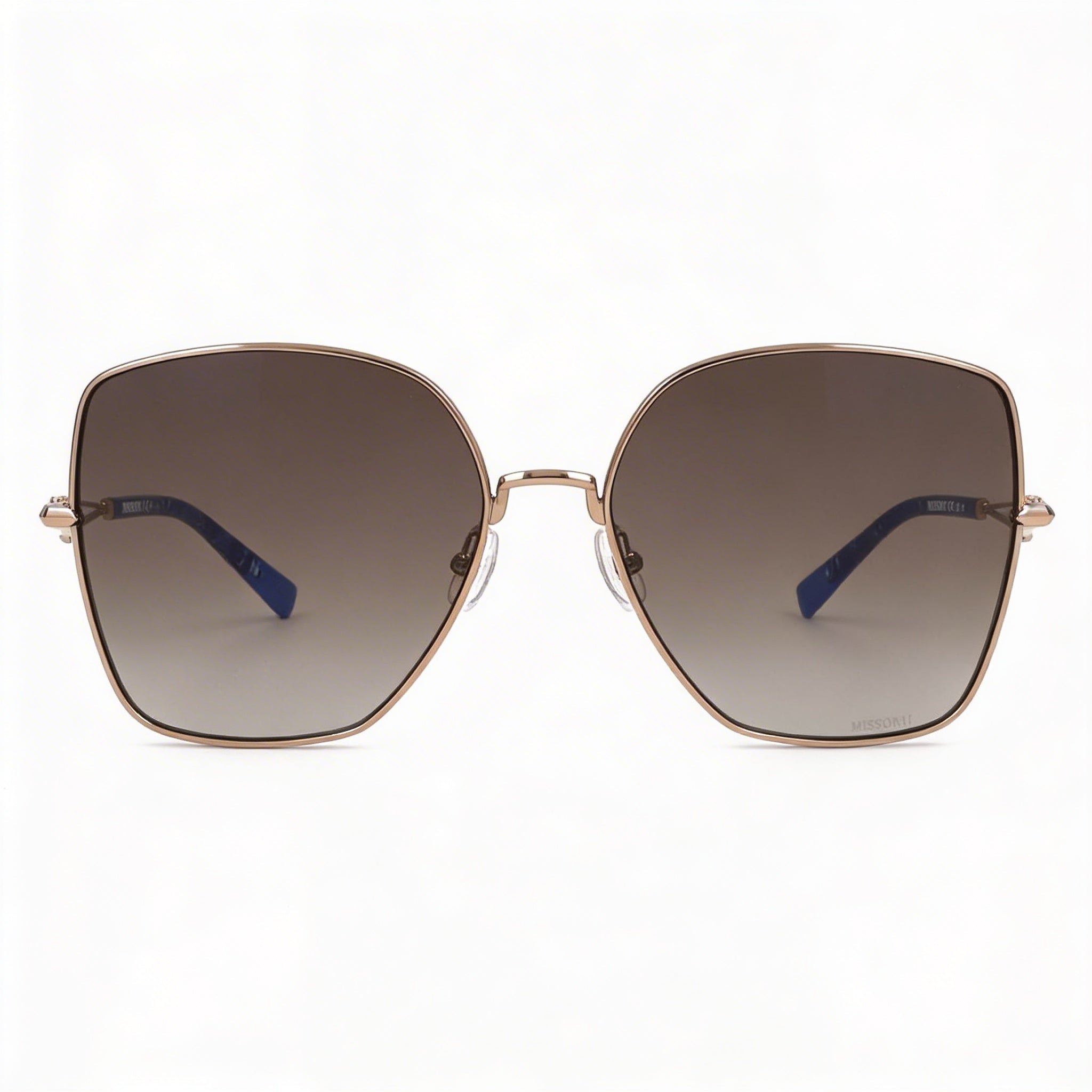 Gafas de sol Missoni Modern para mujer, con montura de acero inoxidable, color dorado y cobre, protección UV, 59 mm, Photo 2