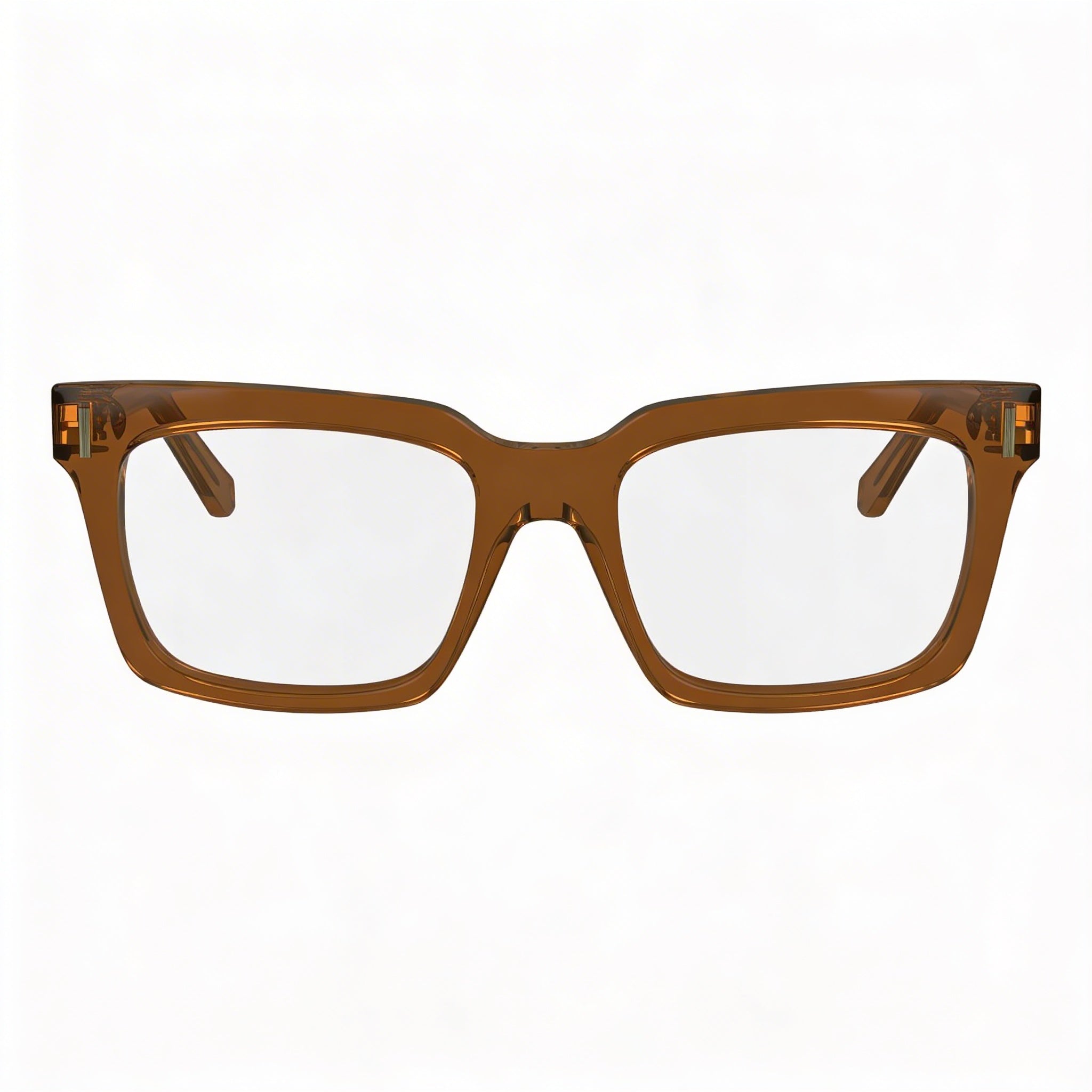 Gafas de acetato Salvatore Ferragamo Sf2993 para hombre, color marrón transparente, 53 mm, Photo 2
