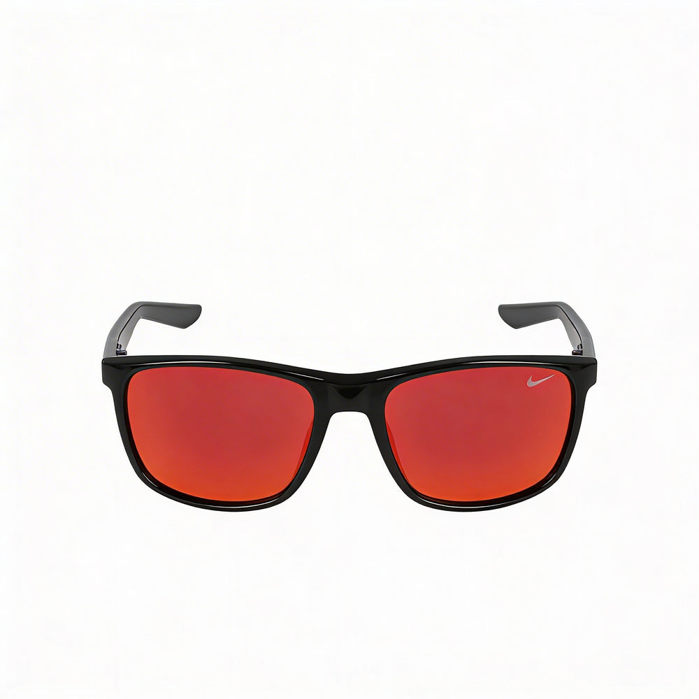 Gafas de sol Nike Modern para hombre, de espejo, color negro y rojo, de ajuste grande