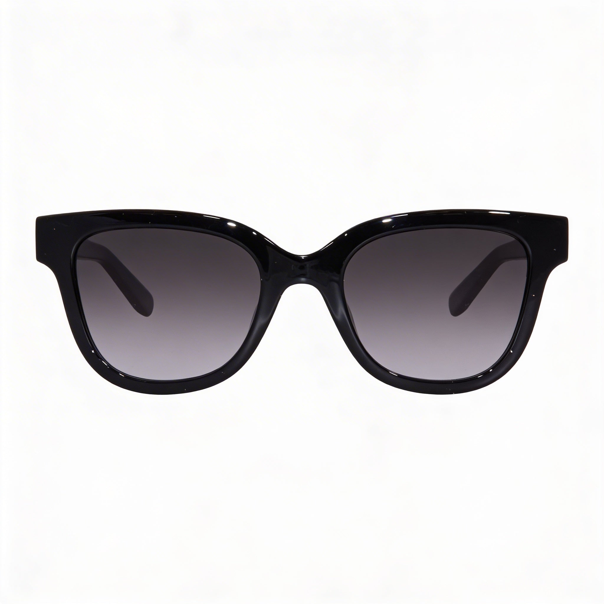 Salvatore Ferragamo SF1066S Women's Black Plastic Square Sunglasses, 52mm, 100% UV Non-Polarized Smoke Gradient, Photo 2