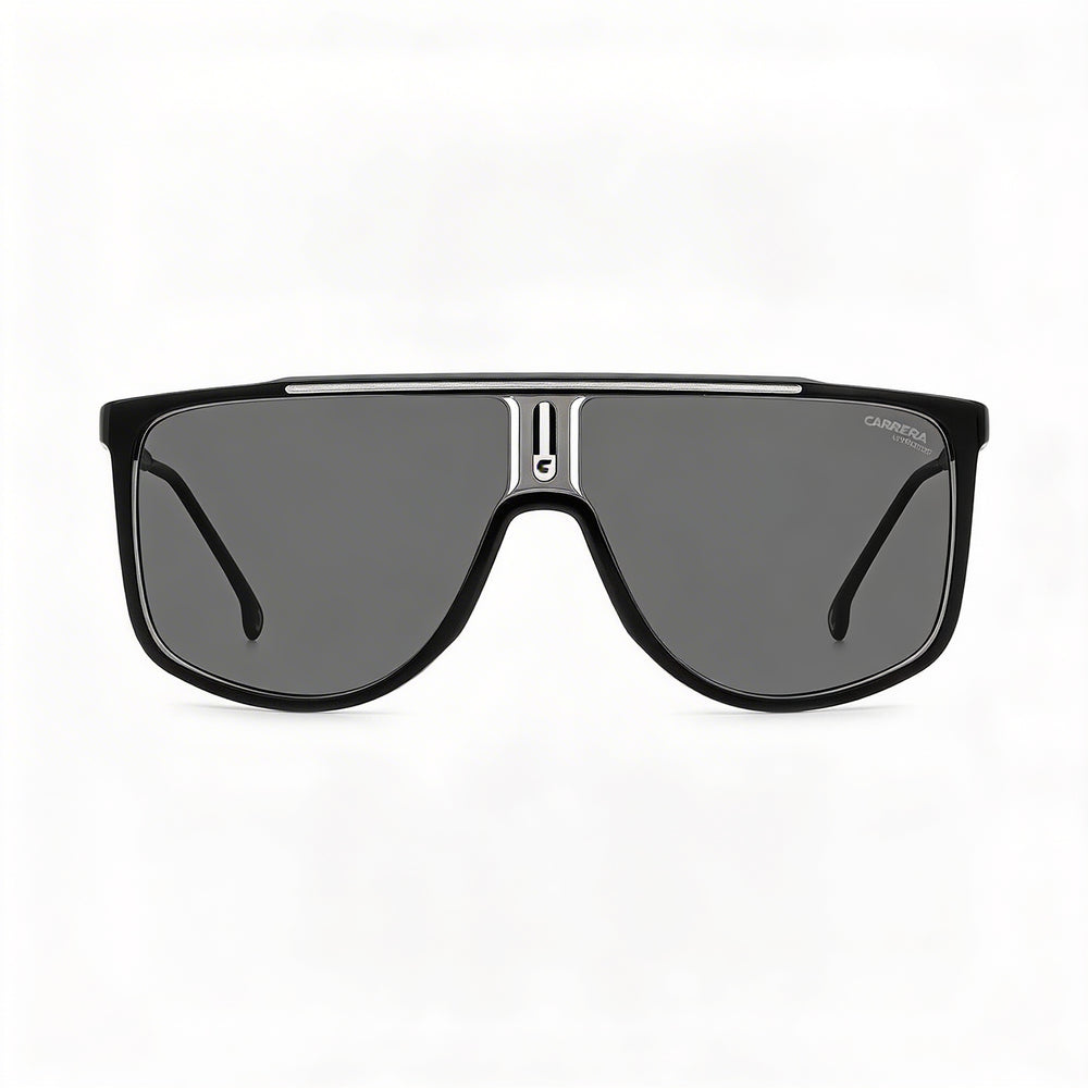 Gafas de sol Carrera Casual de hombre negras y grises, termoplásticas, modelo Navigator de 61 mm, no polarizadas, con protección UV